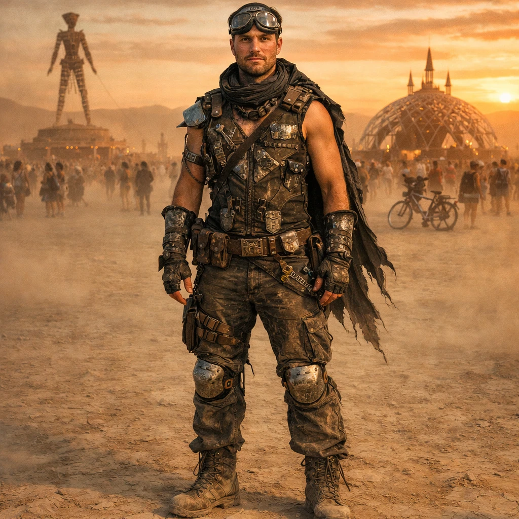 Фестиваль Burning Man: Искатель — GPT Image 1.5 промт