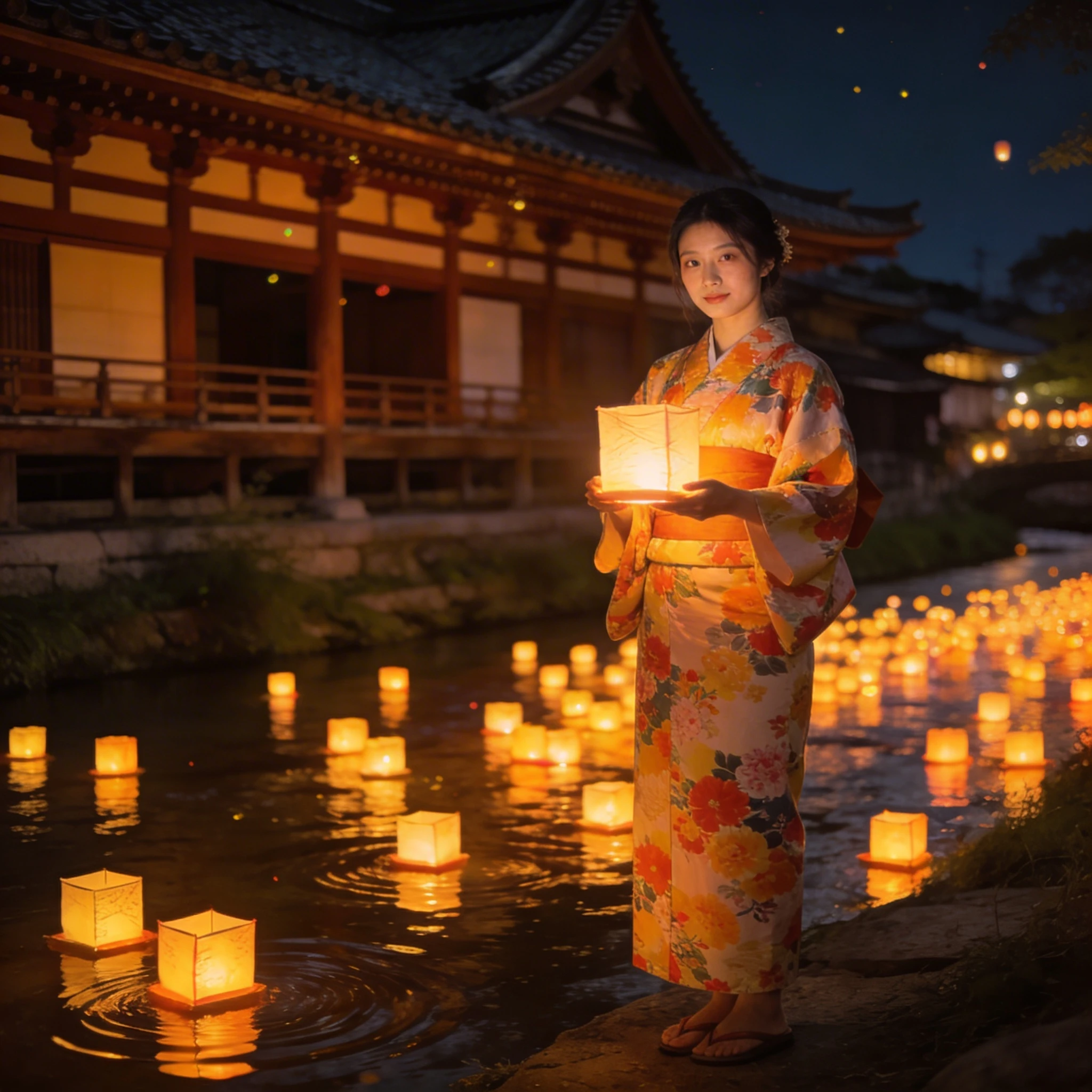 Фестиваль фонарей Обон — Seedream 4.5 промт