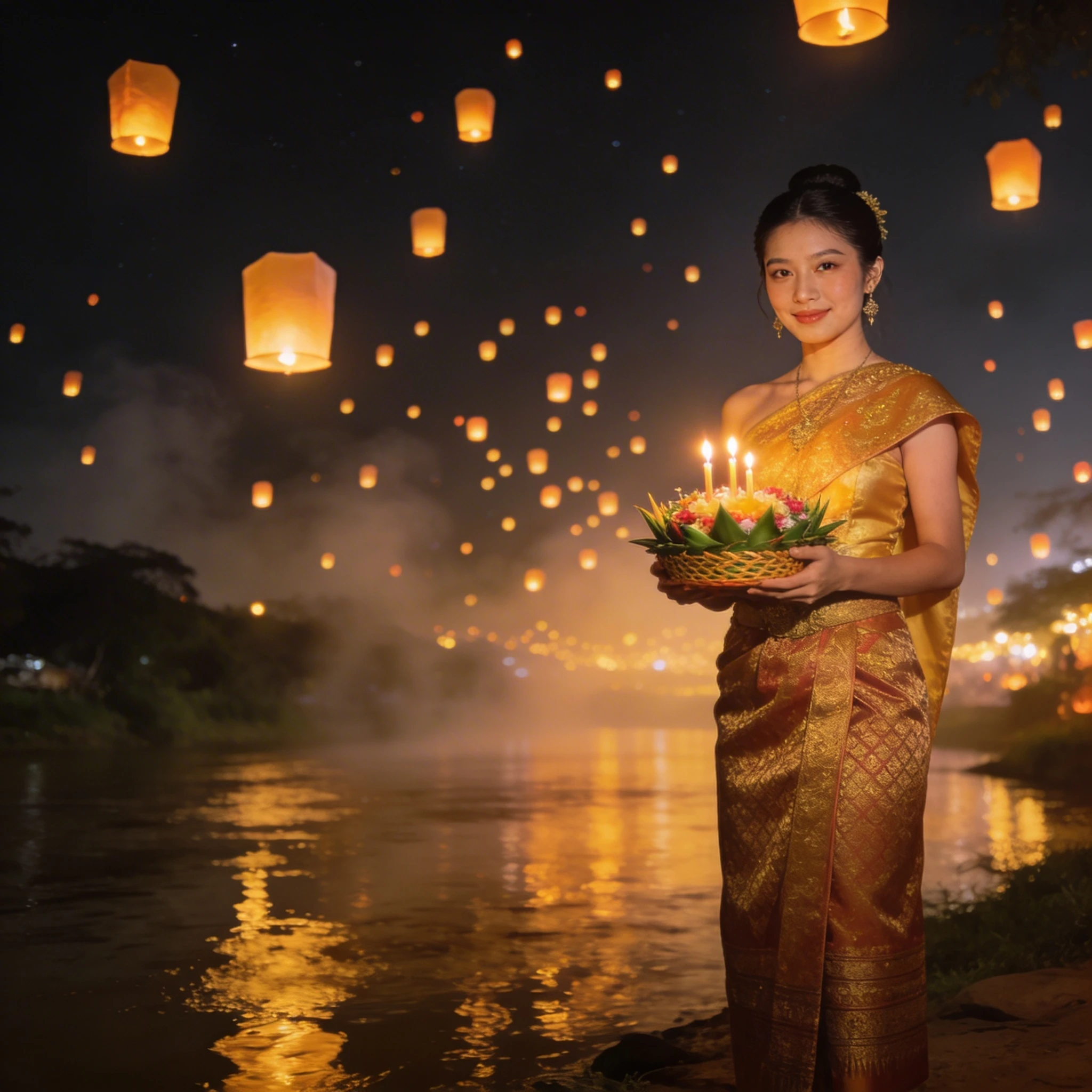 Фестиваль фонарей в Таиланде — Seedream 4.5 промт