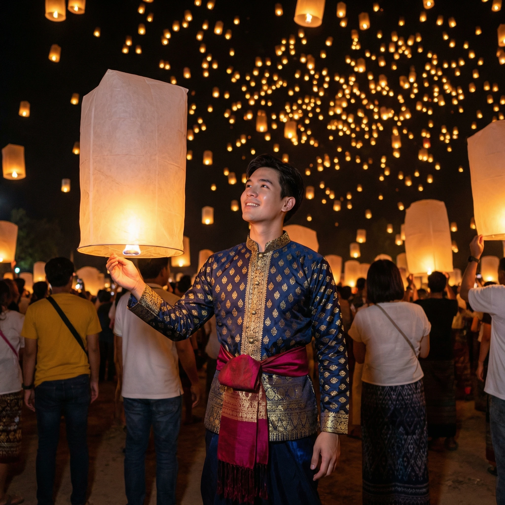 Фестиваль фонарей в Таиланде — Nano Banana Pro промт