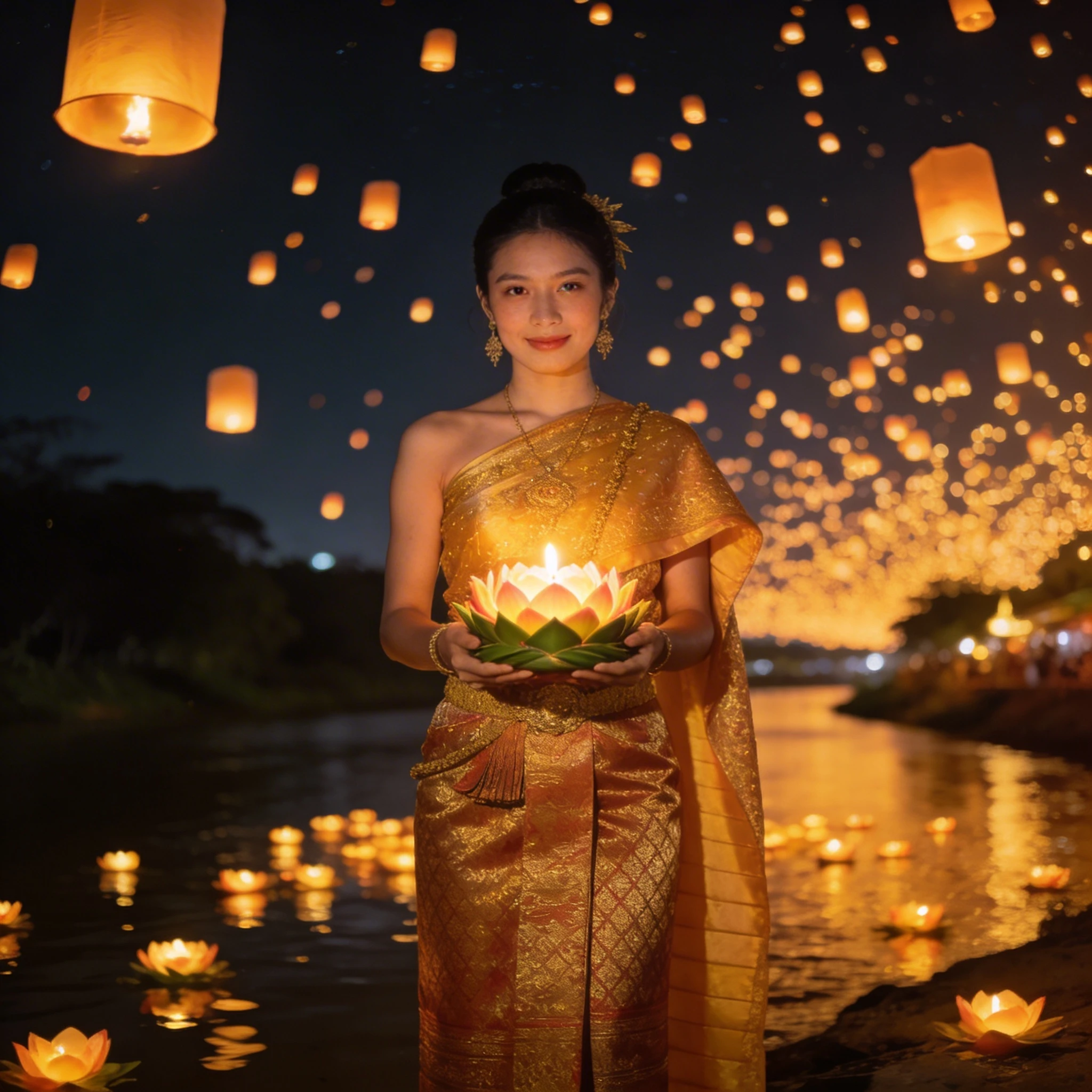 Фестиваль фонариков Лои Кратонг — Seedream 4.5 промт