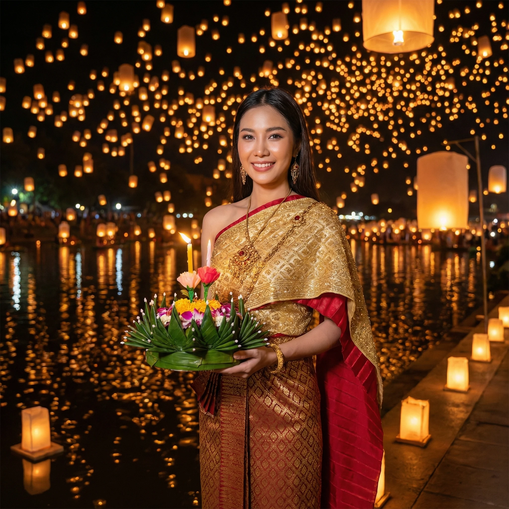 Фестиваль фонариков в Таиланде — Nano Banana Pro промт