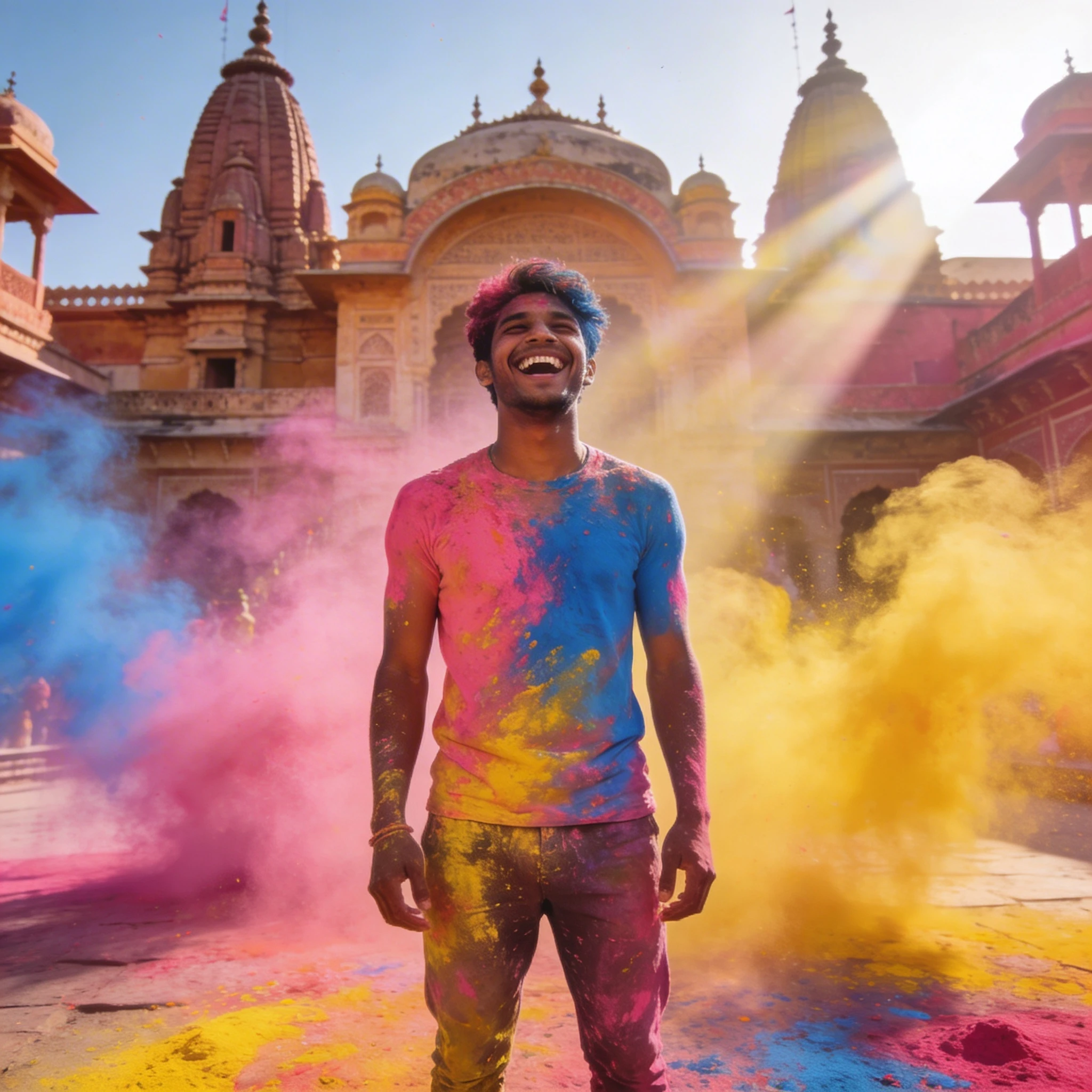 Фестиваль красок Холи — Seedream 4.5 промт