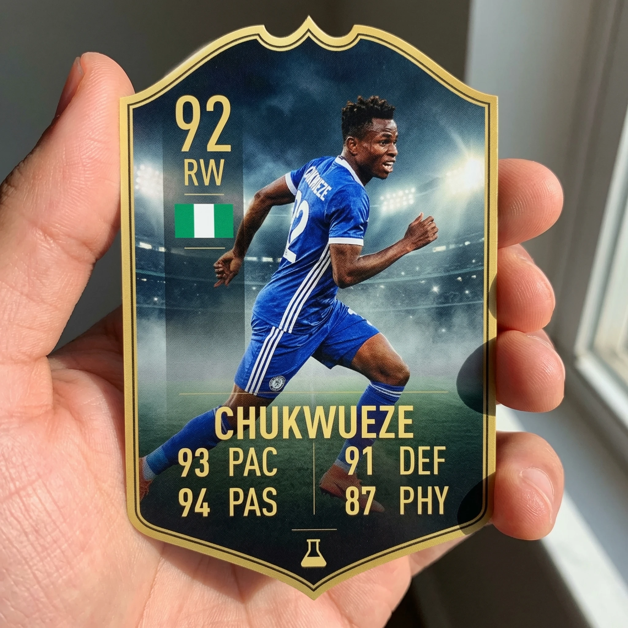 Футболист на карточке FIFA Ultimate Team — Nano Banana Pro промт