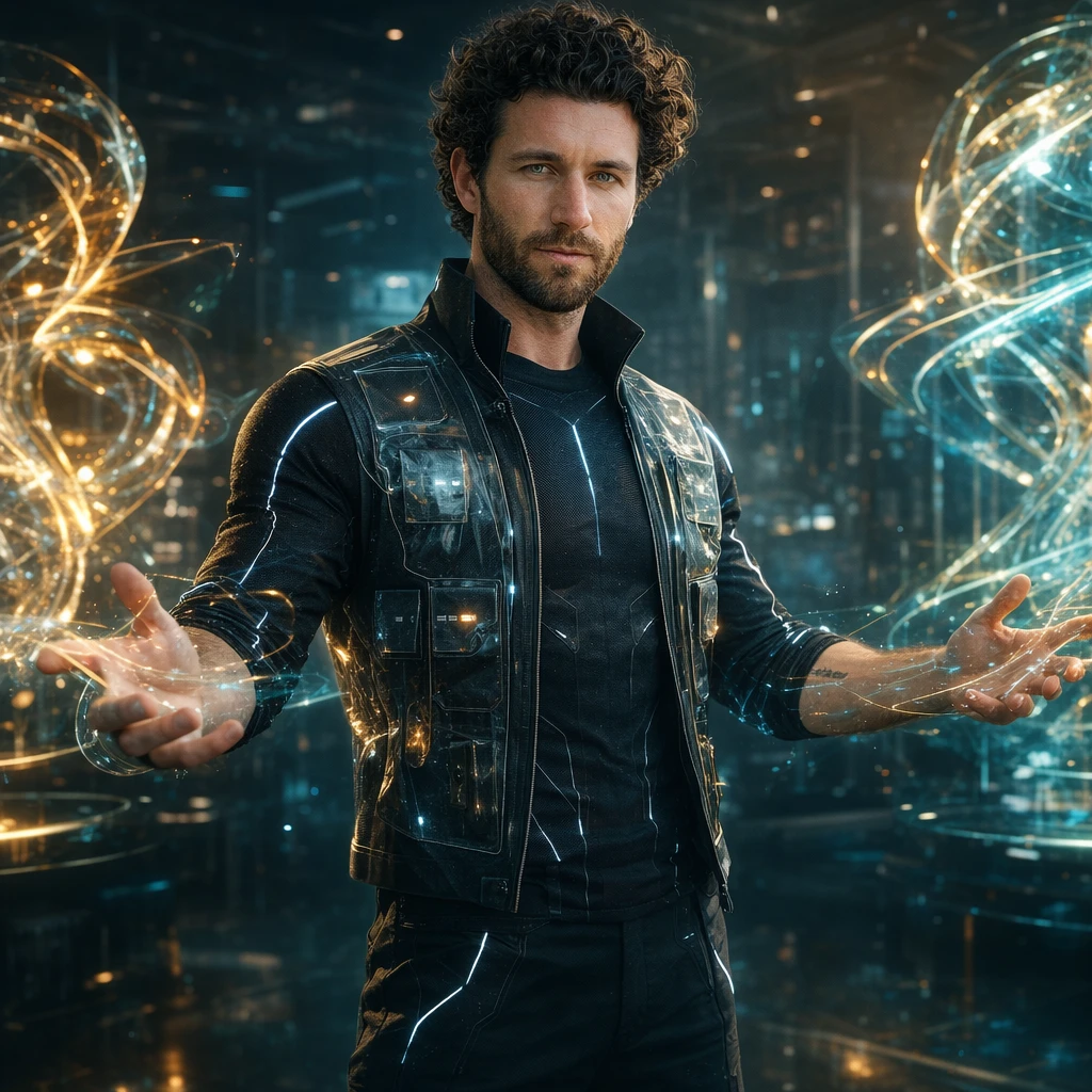 Футуристичный скульптор света — GPT Image 1.5 промт