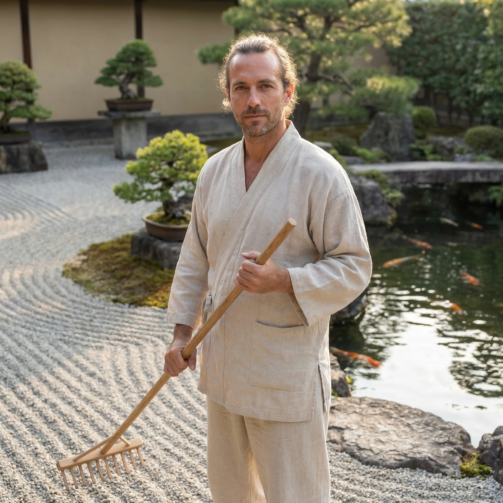 Гармоничный мастер-садовник в стиле «Дзэн» — Nano Banana Pro промт