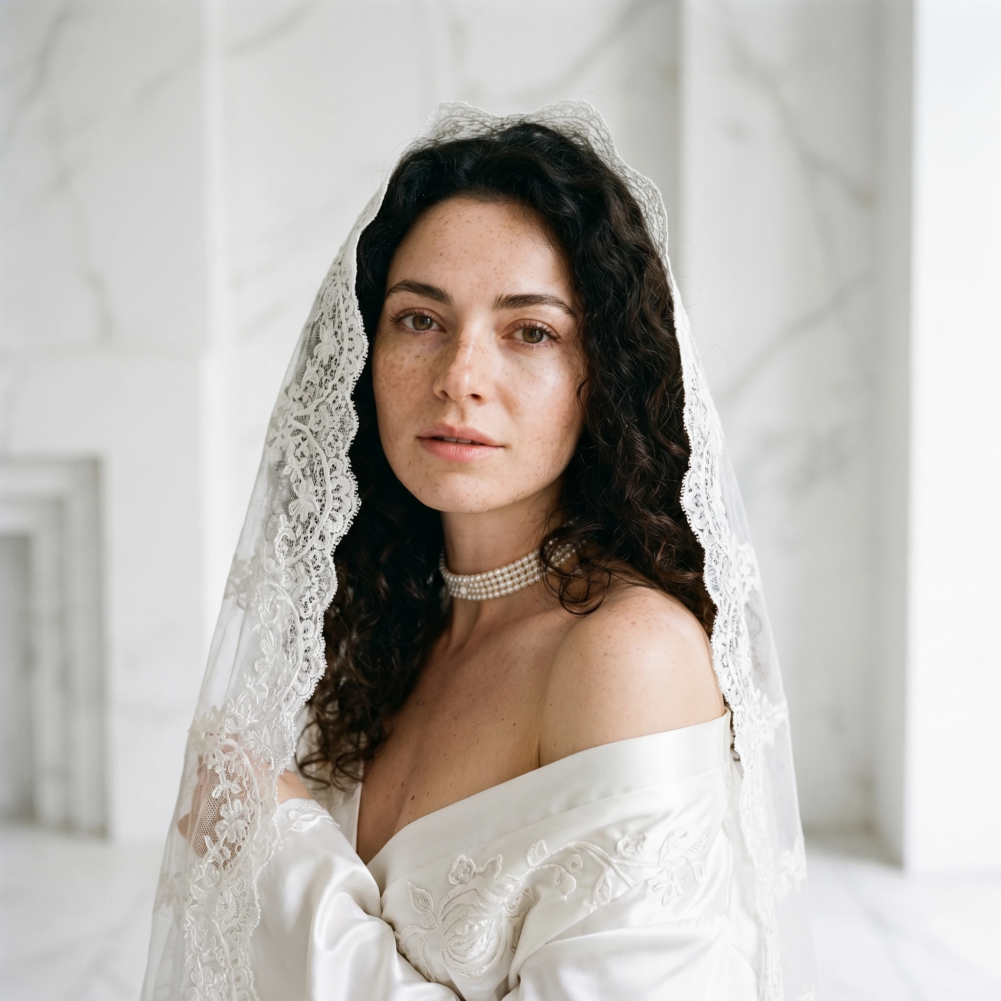 Гармония в белом: Редакционный портрет — Nano Banana Pro промт