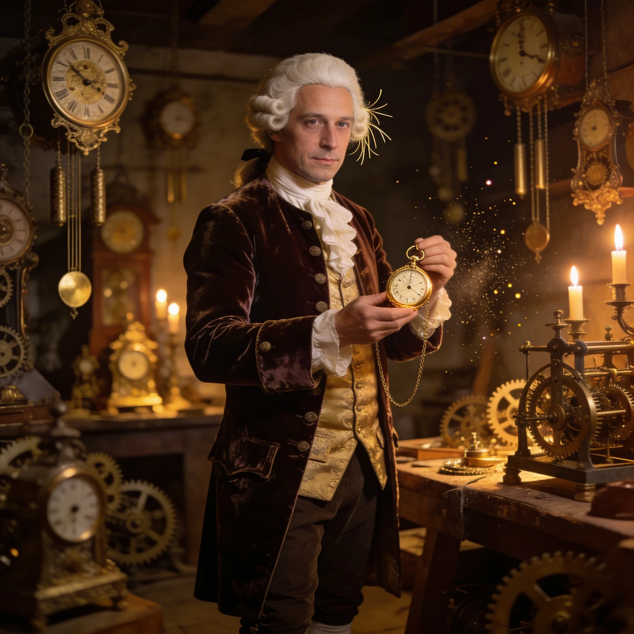Гениальный часовщик в стиле Рококо — Seedream 4.5 промт