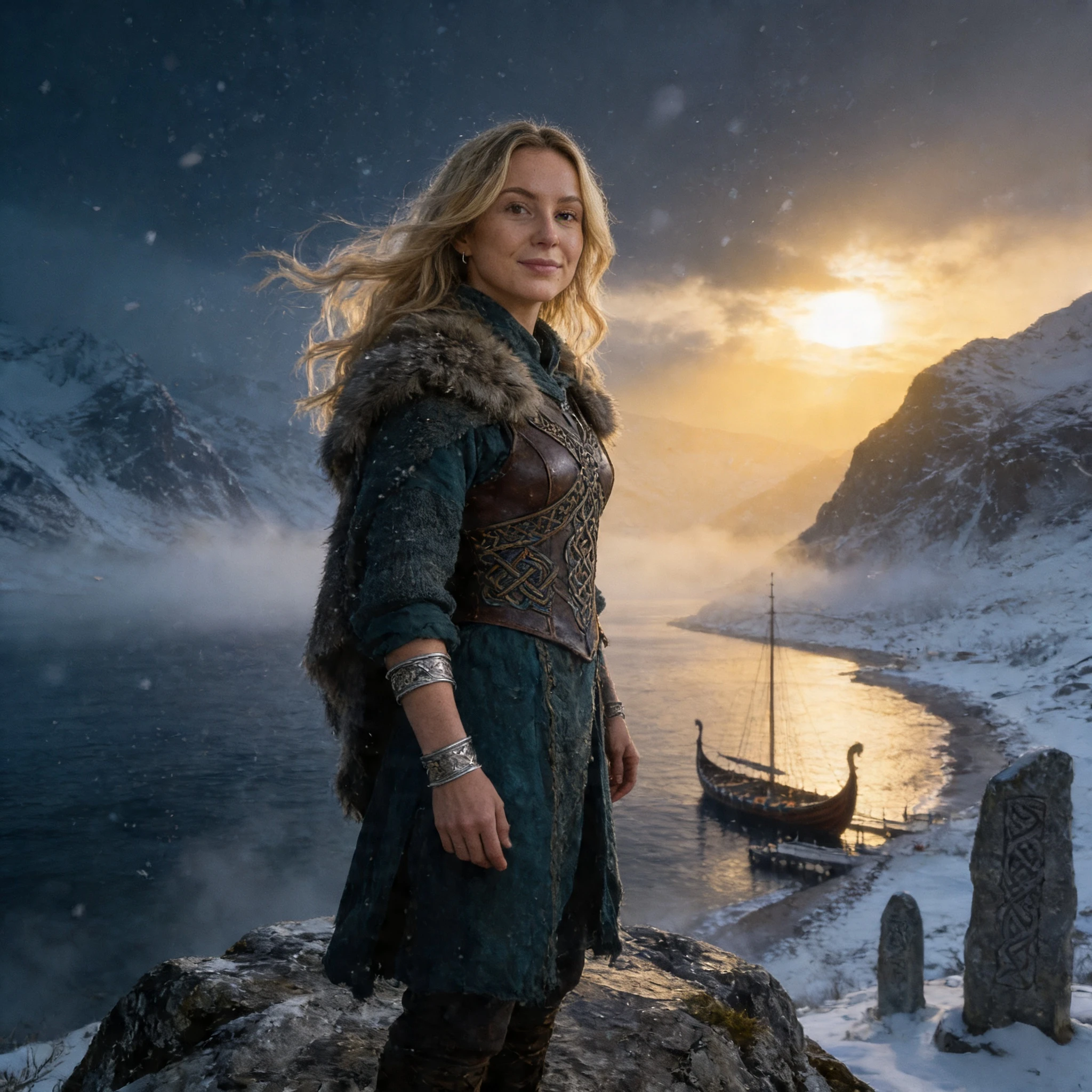 Героиня древнескандинавской саги — Seedream 4.5 промт