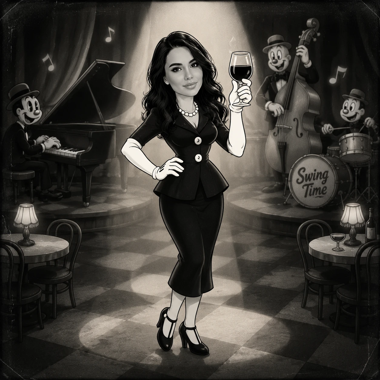 Героиня Мультфильмов 1930-х — GPT Image 1.5 промт