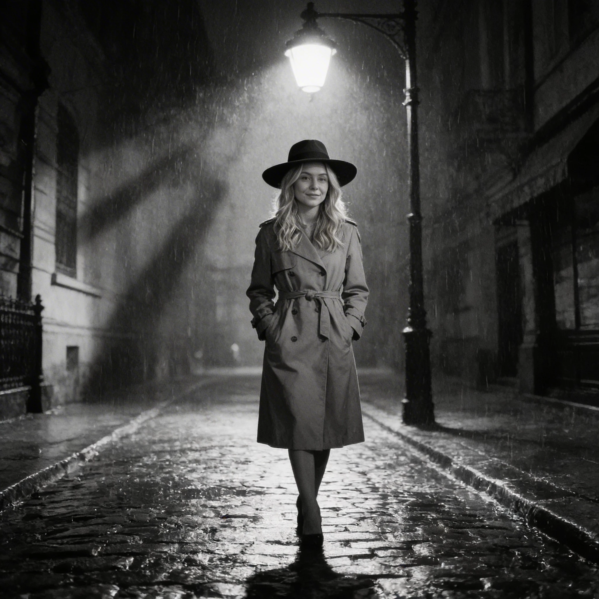 Героиня шпионского нуара — Seedream 4.5 промт