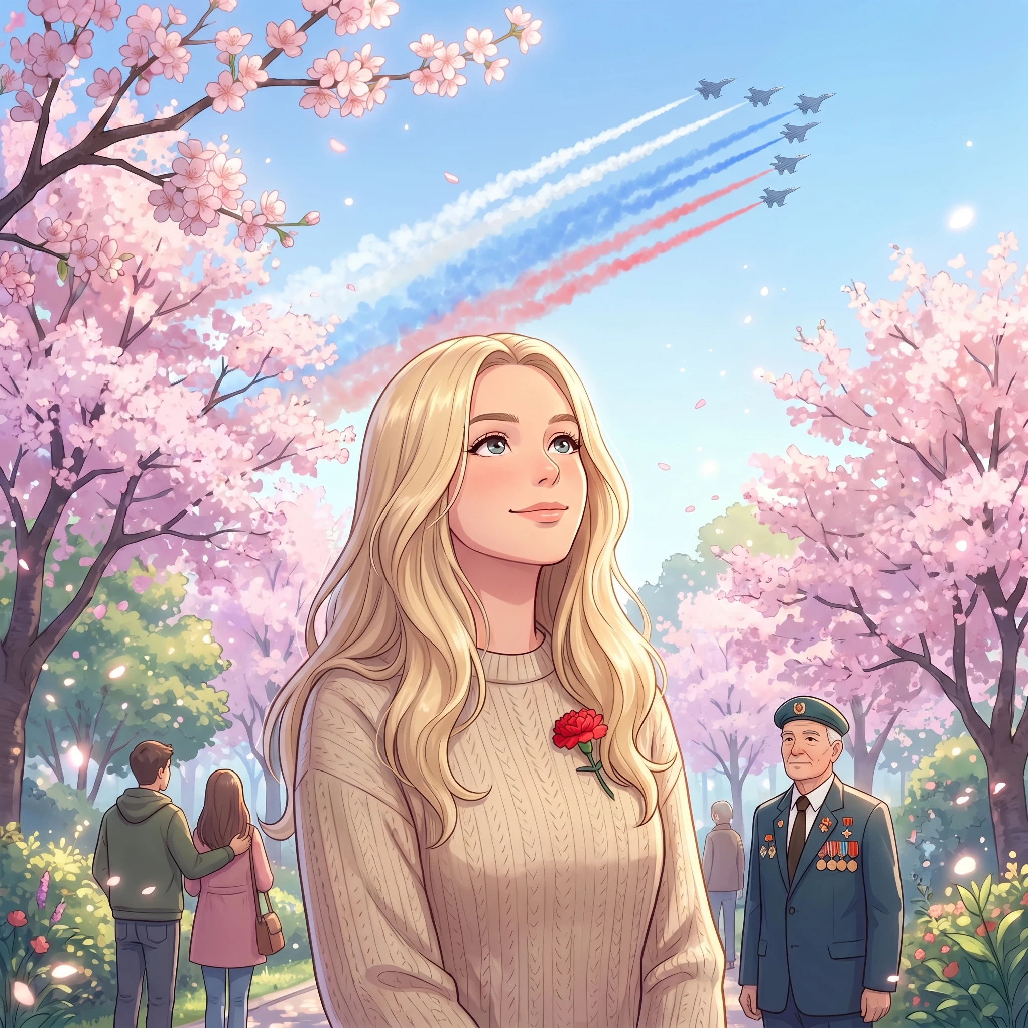 Героиня весеннего аниме — Nano Banana Pro промт