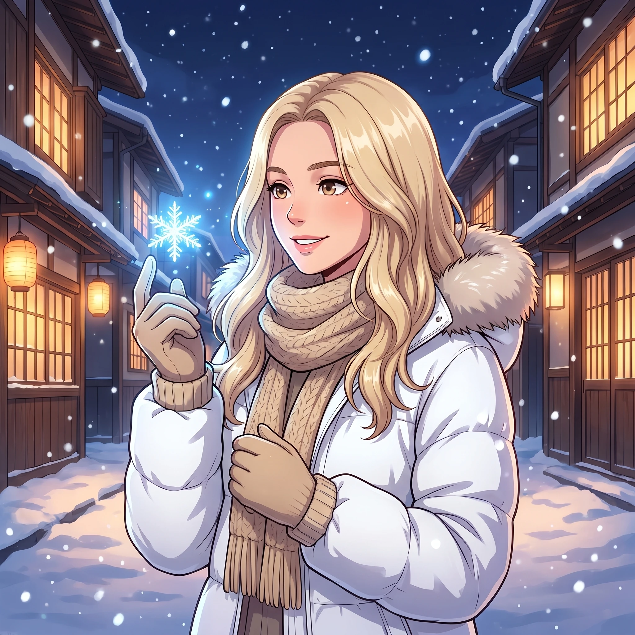 Героиня зимнего аниме — Nano Banana Pro промт