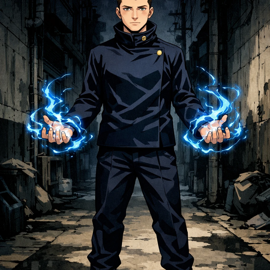 Герой аниме «Магическая битва» — GPT Image 1.5 промт