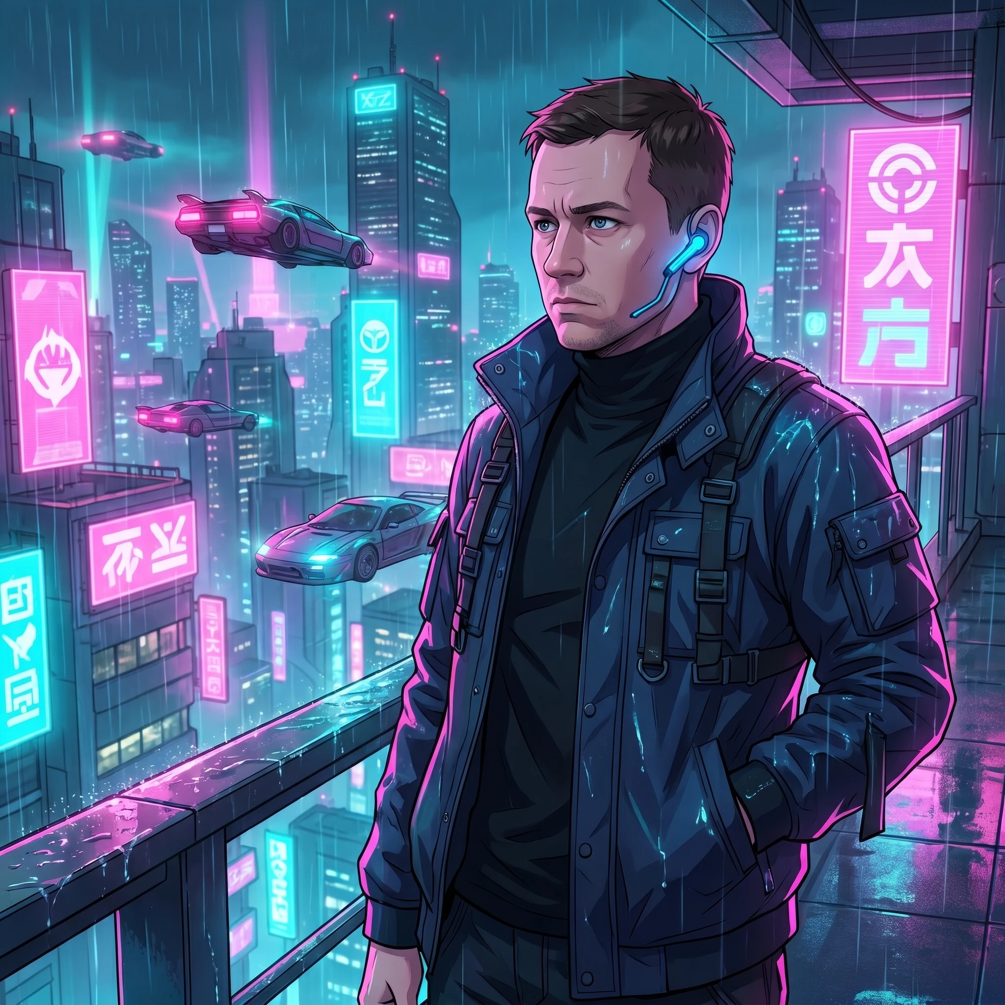 Герой футуристического аниме — Nano Banana Pro промт