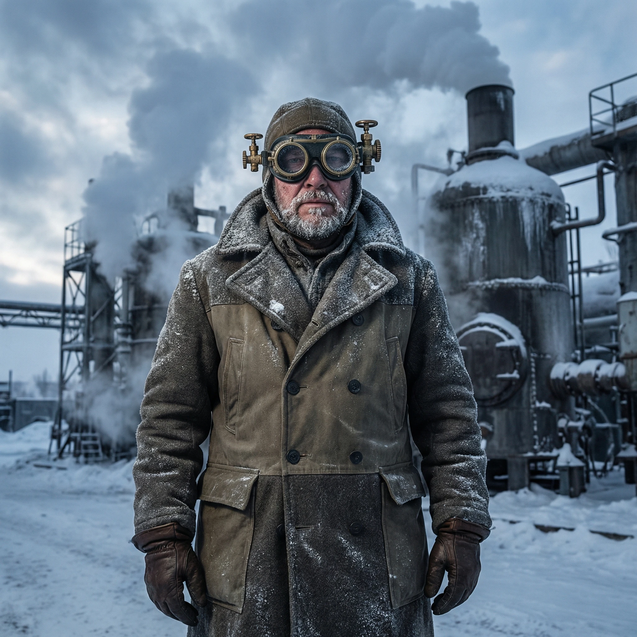 Герой игры «Frostpunk 2» — Nano Banana Pro промт