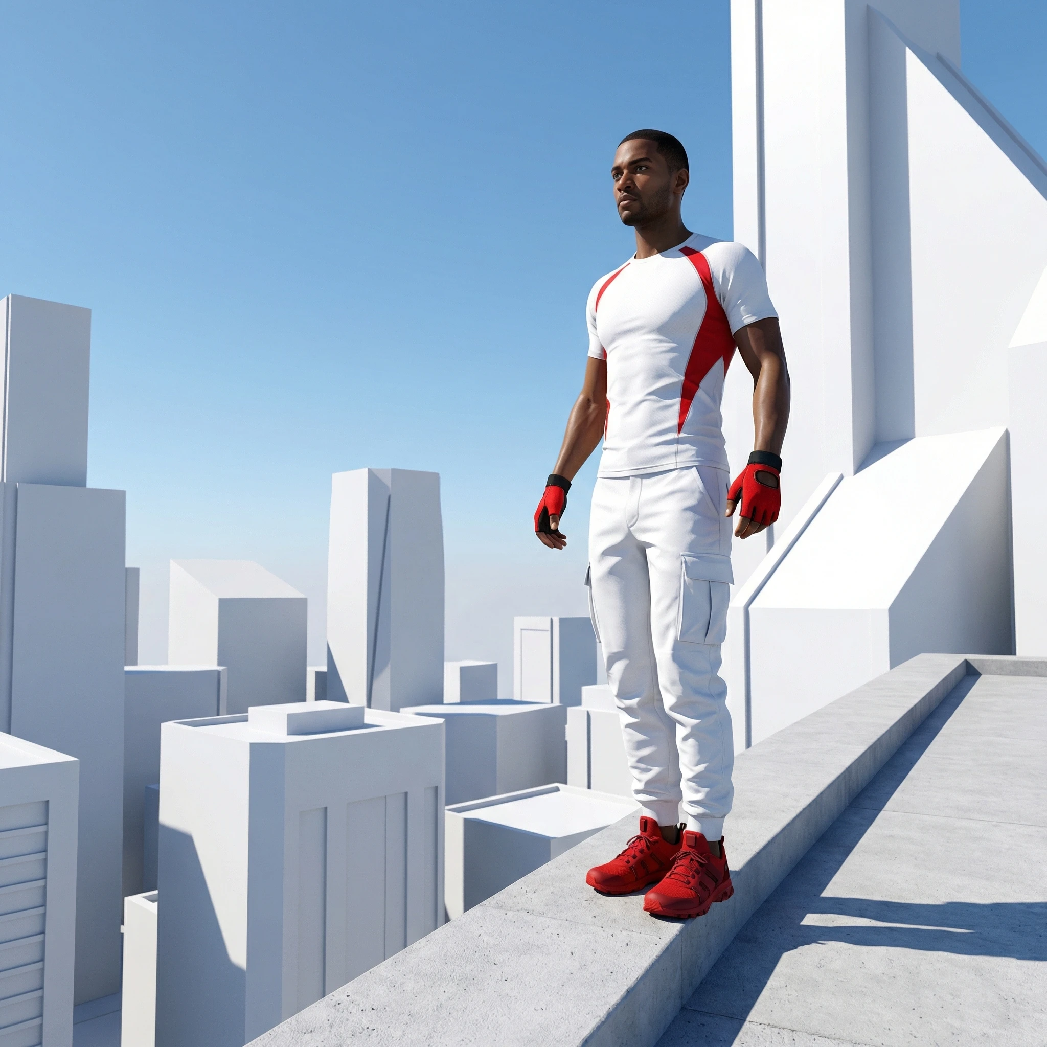 Герой игры Mirror's Edge — Nano Banana Pro промт