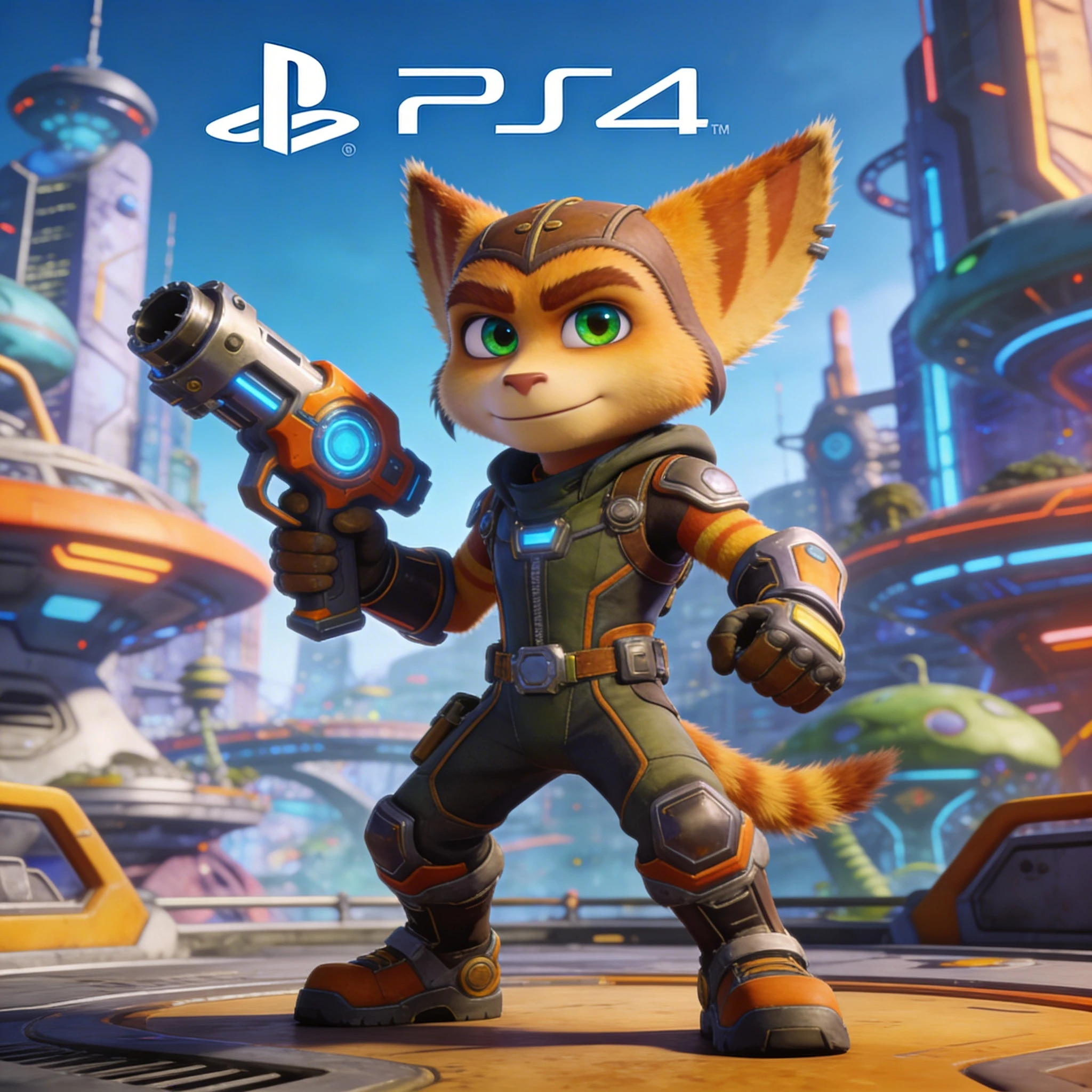 Герой игры «Ratchet & Clank» — Seedream 4.5 промт