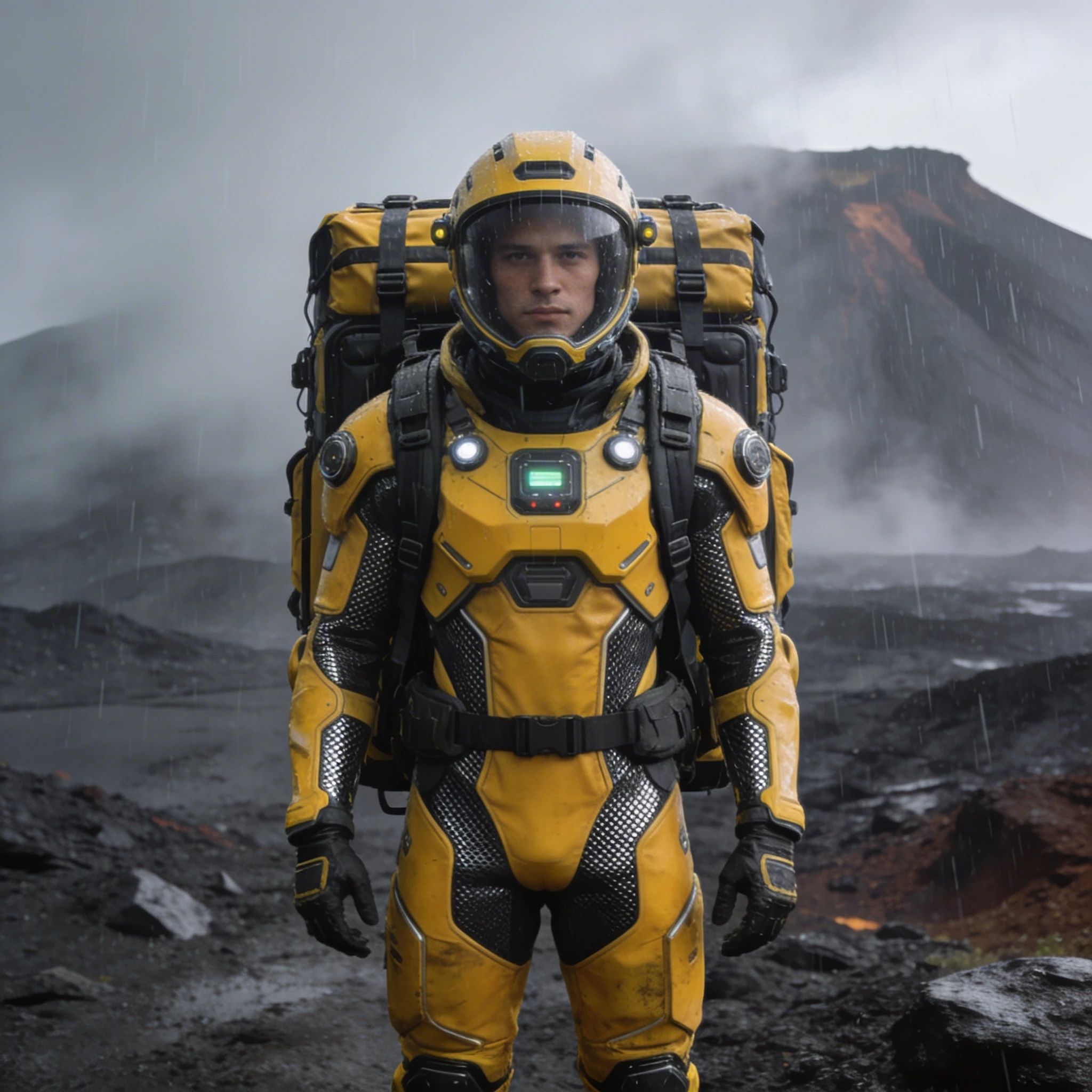 Герой игры в стиле Death Stranding — Seedream 4.5 промт