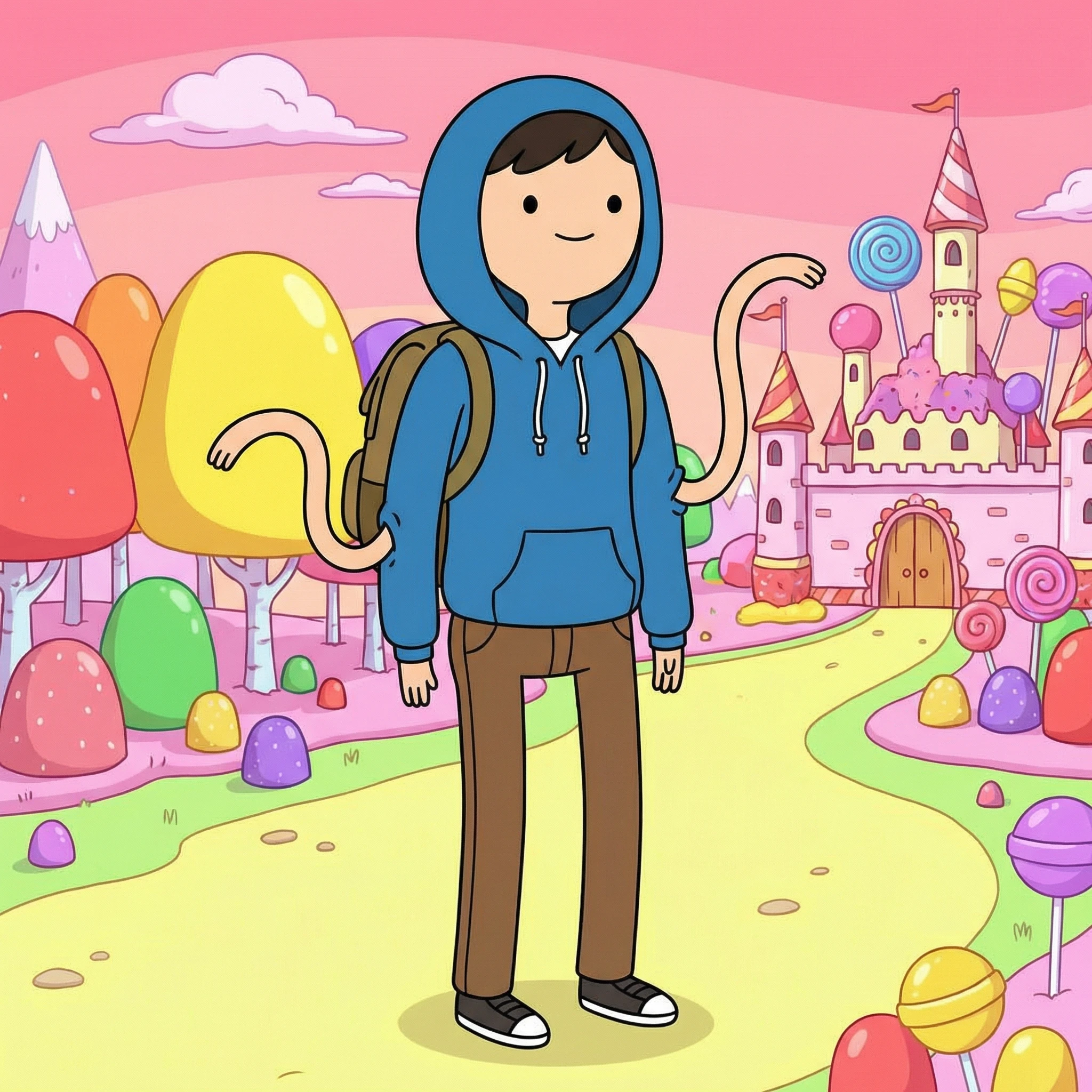 Герой мультфильма «Adventure Time» — Nano Banana Pro промт