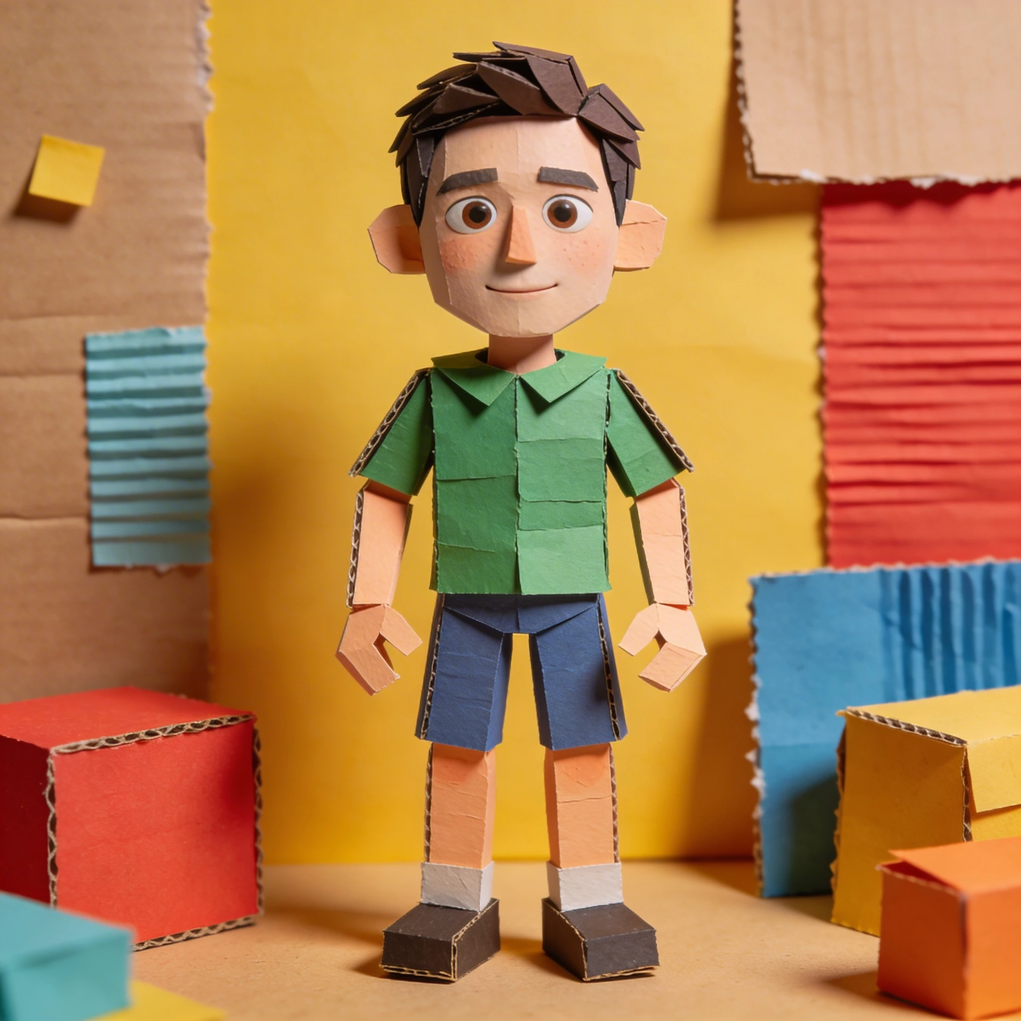 Герой мультфильма 'Бумажный мир' — Seedream 4.5 промт