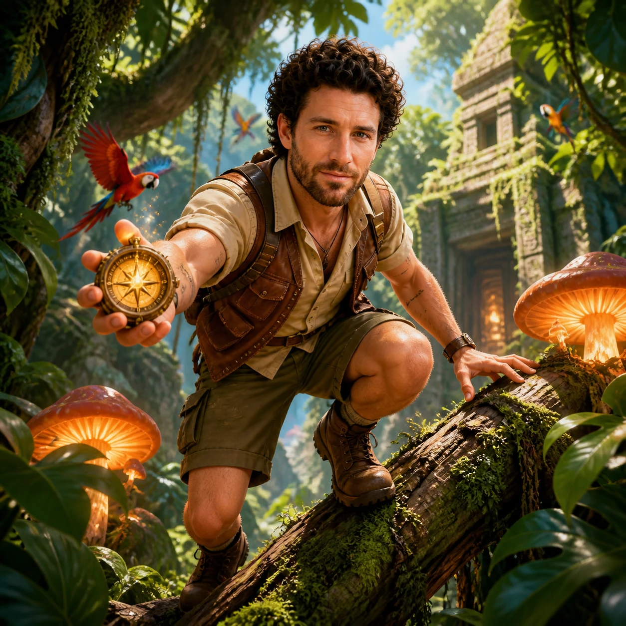 Герой мультфильма: Исследователь джунглей — GPT Image 1.5 промт