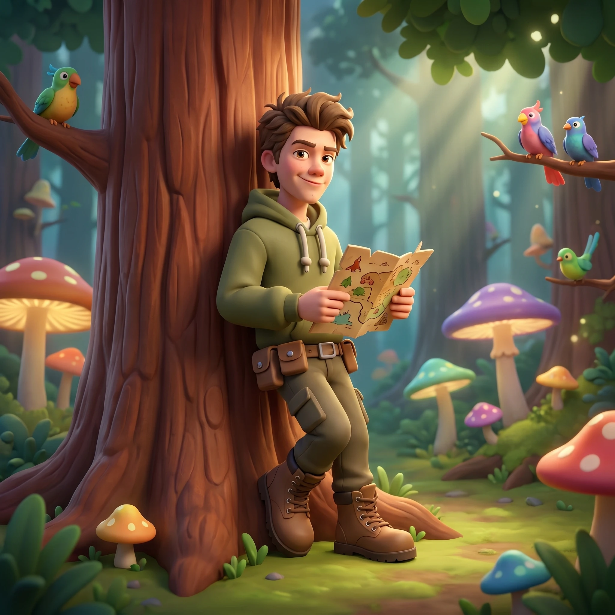 Герой мультфильма: Лесной следопыт — Nano Banana Pro промт