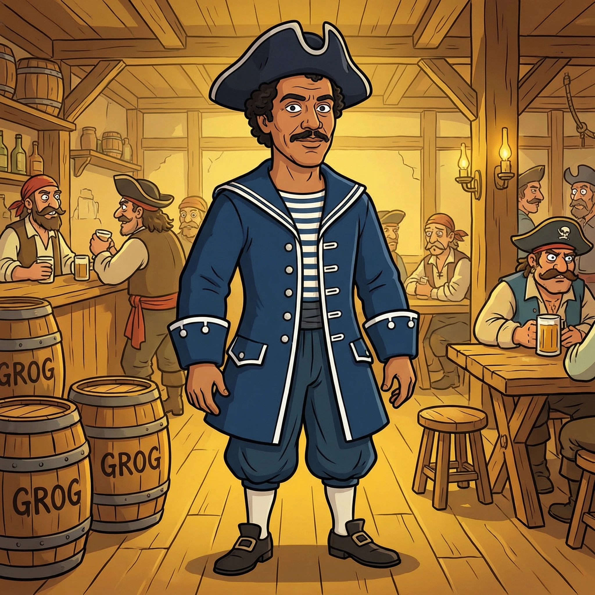 Герой мультфильма «Остров сокровищ» — Nano Banana Pro промт