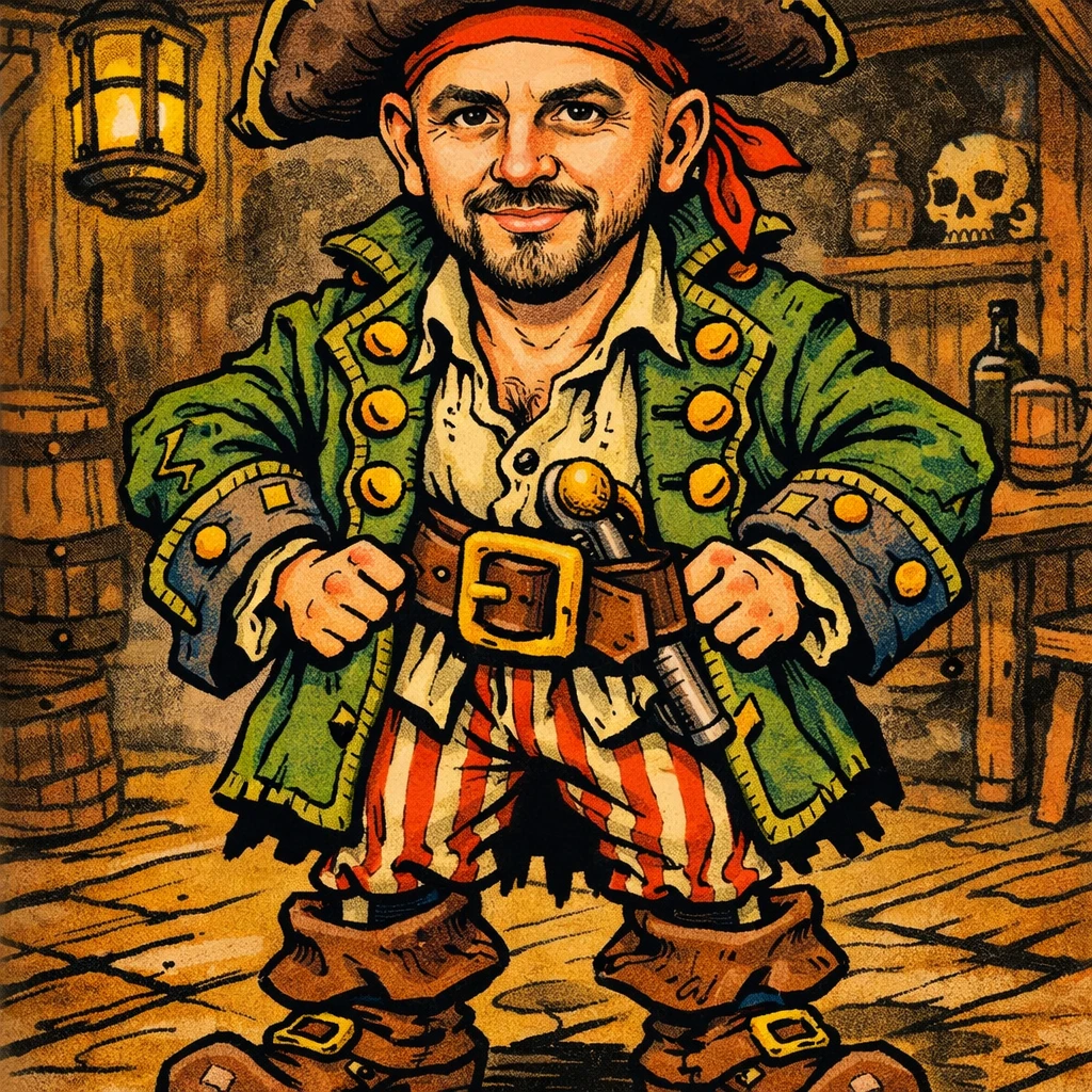 Герой мультфильма «Остров сокровищ» — GPT Image 1.5 промт