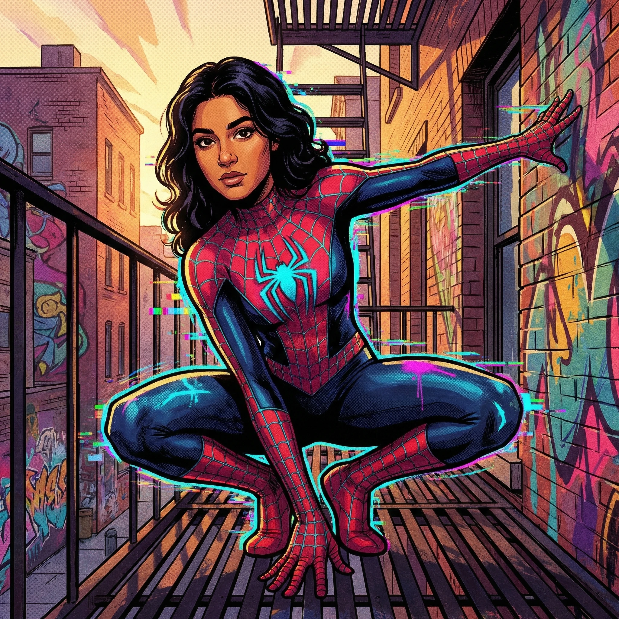 Герой мультфильма в стиле «Паутина вселенных» — Nano Banana Pro промт