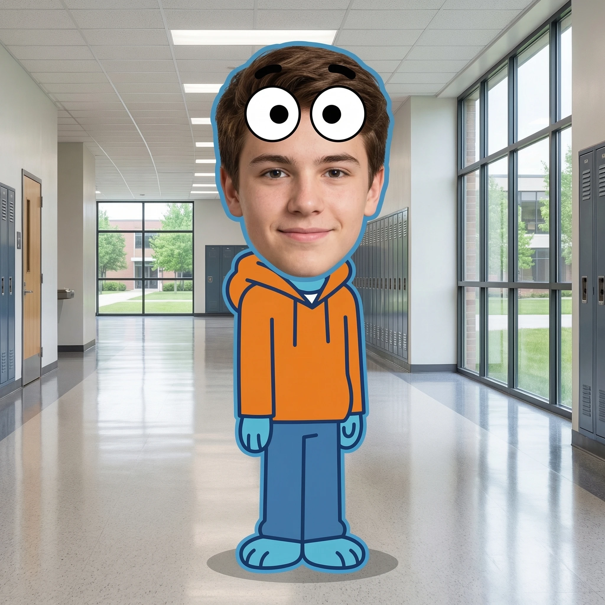 Герой мультфильма в стиле «Удивительный мир Гамбола» — Nano Banana Pro промт