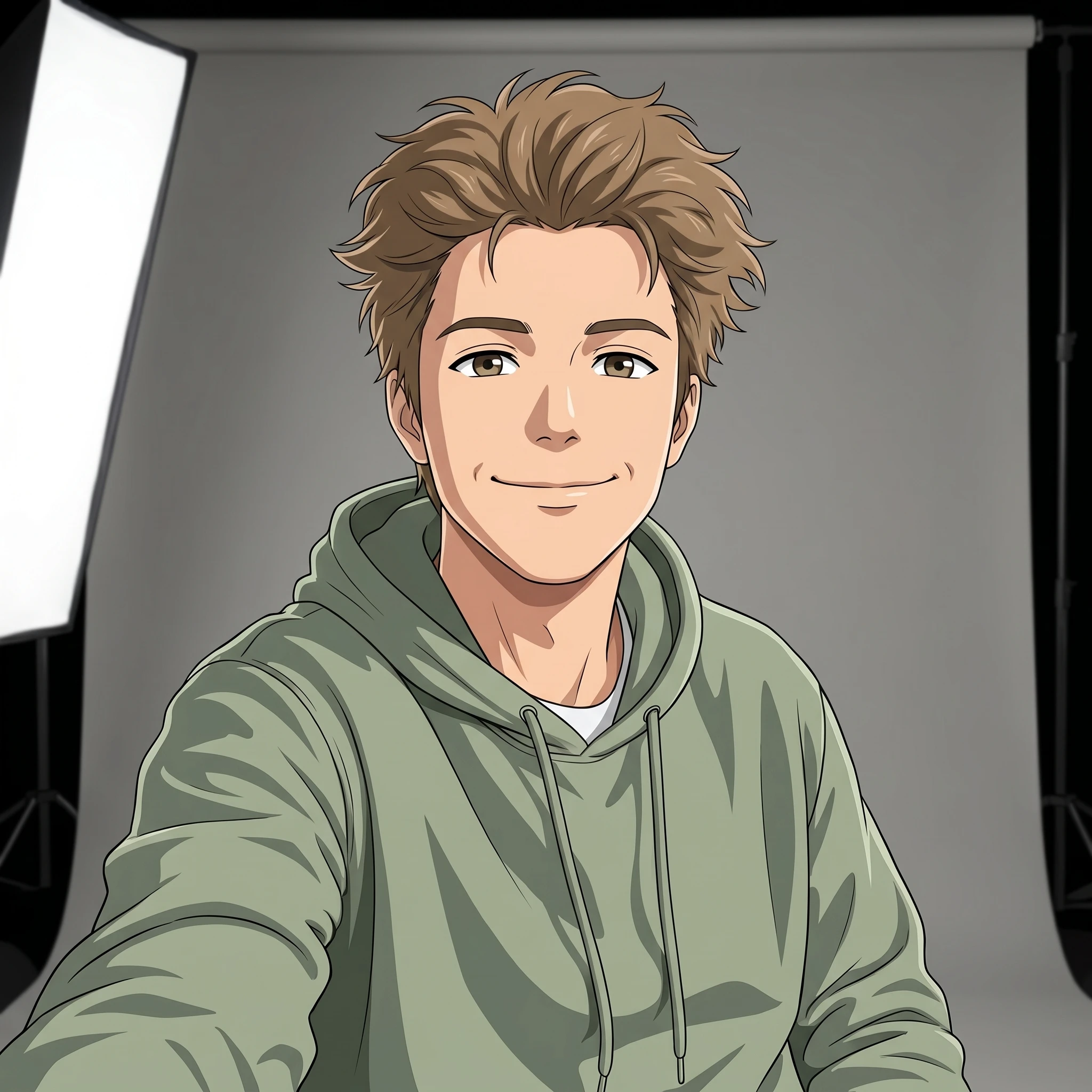 Герой повседневности: Улыбка в студии — Nano Banana Pro промт