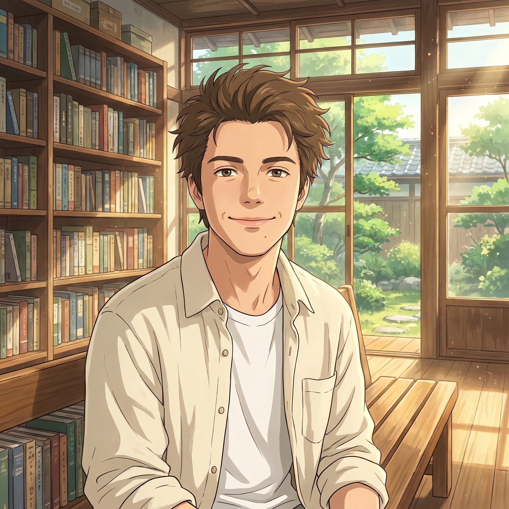 Герой уютного слайс-оф-лайф аниме — Nano Banana Pro промт