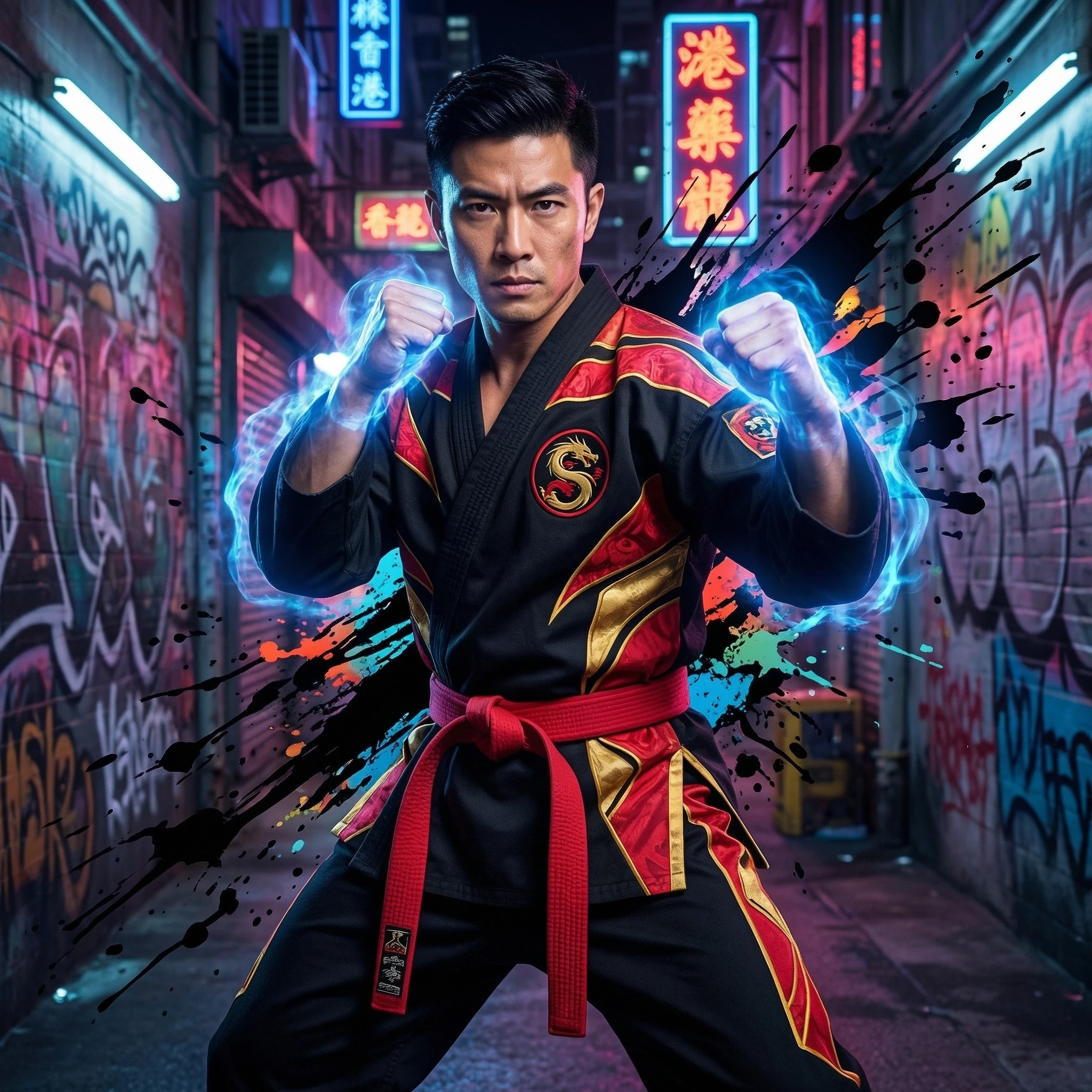 Герой в стиле Street Fighter — Nano Banana Pro промт