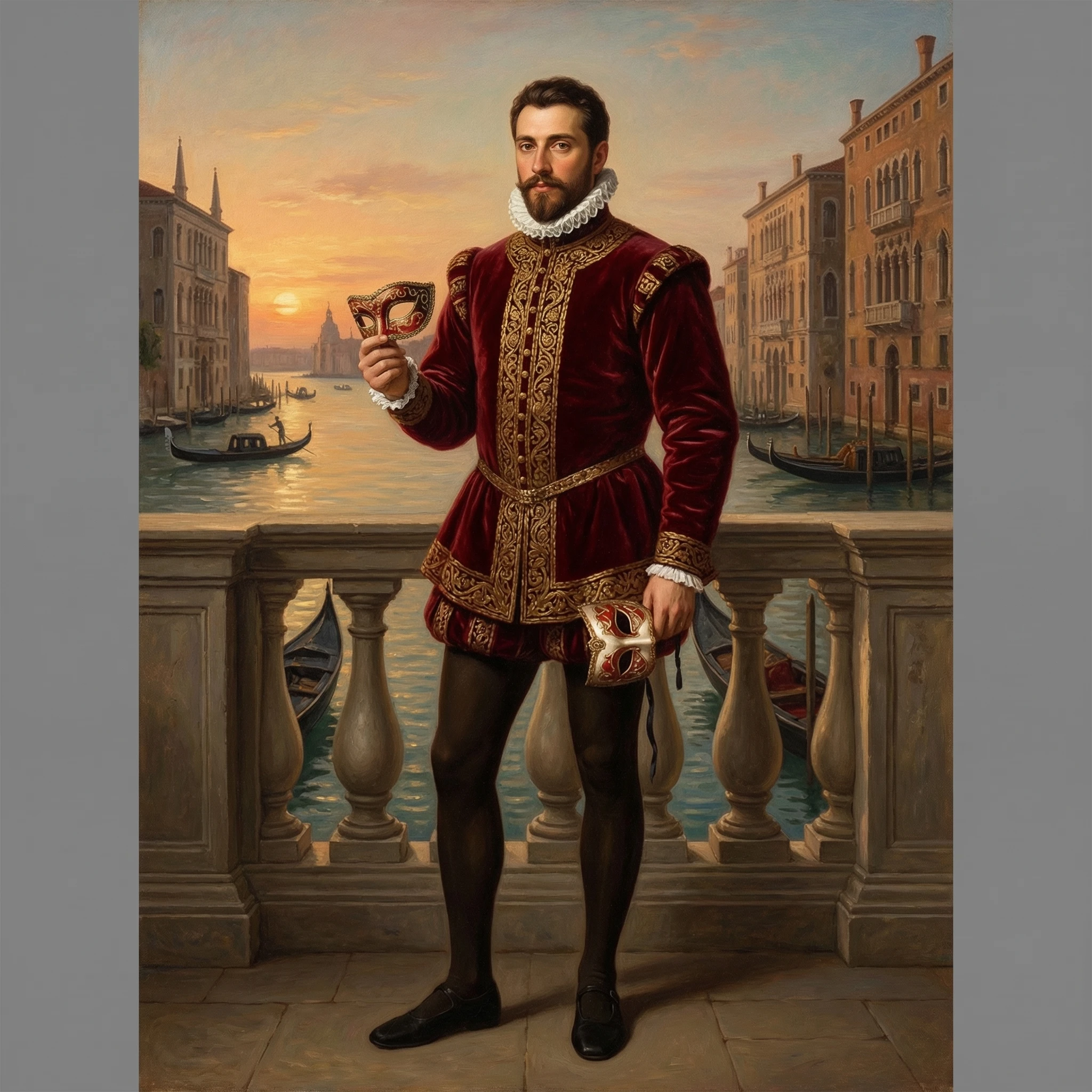 Герцог эпохи Возрождения в Венеции — Nano Banana Pro промт