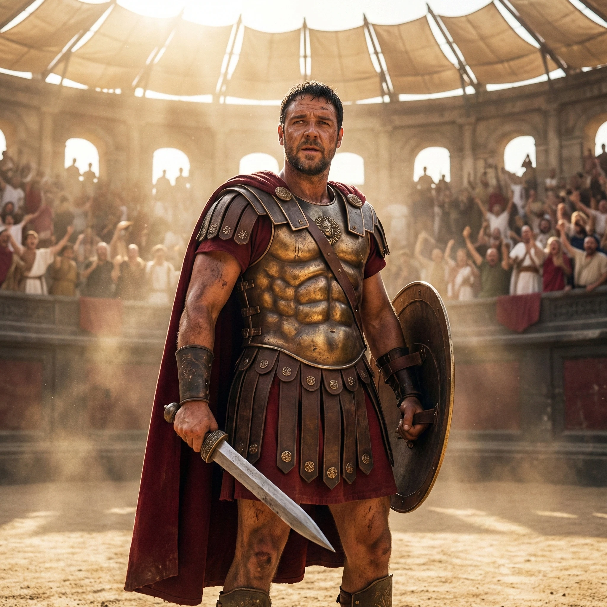 Гладиатор на арене Колизея — Nano Banana Pro промт