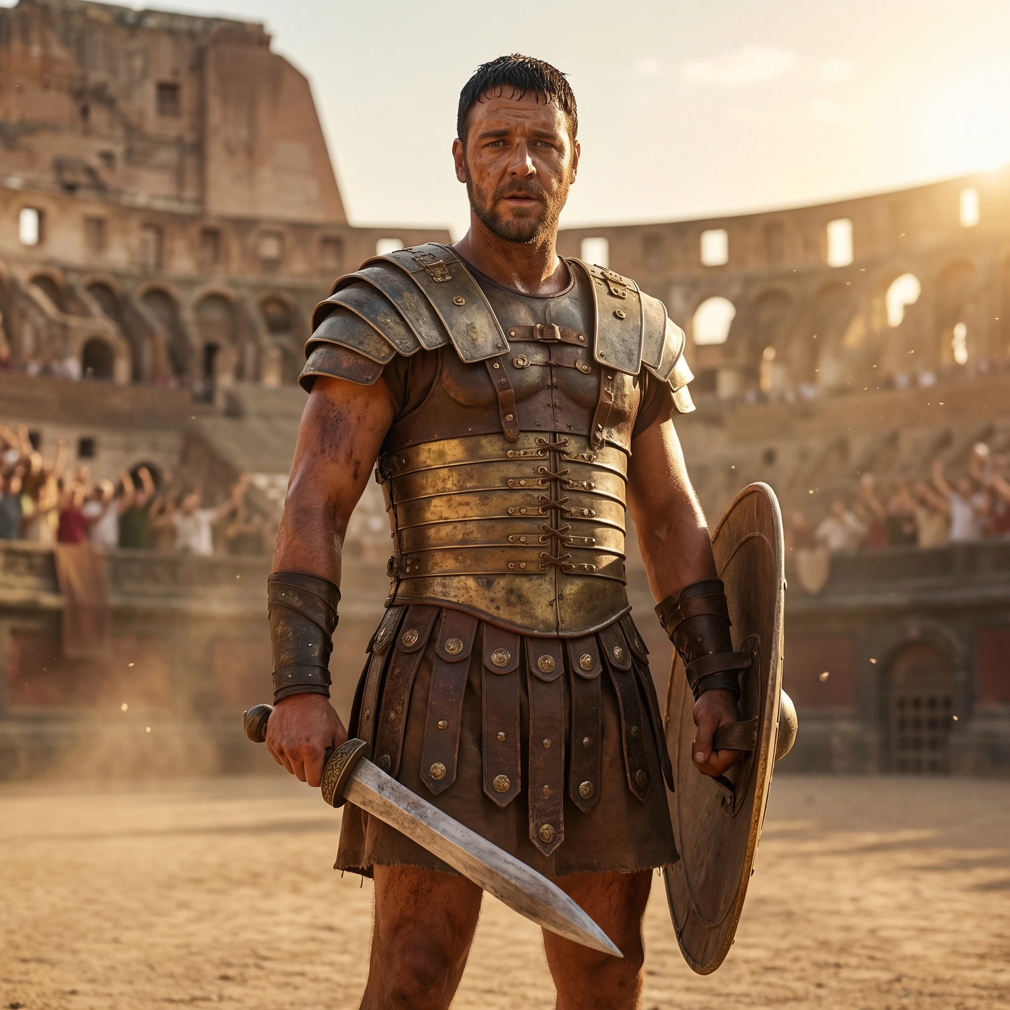 Гладиатор на арене Колизея — Nano Banana Pro промт