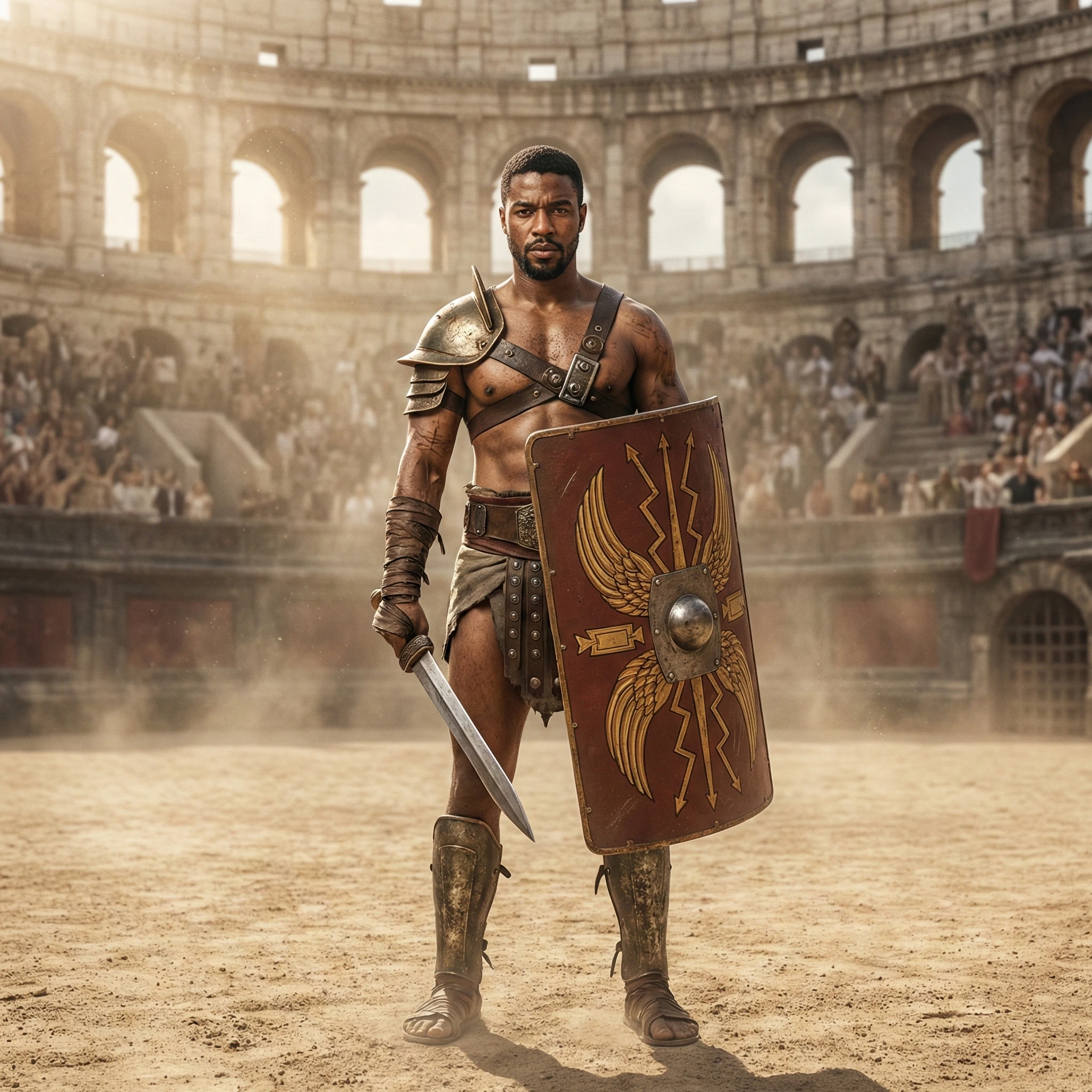 Гладиатор в Колизее — Nano Banana Pro промт