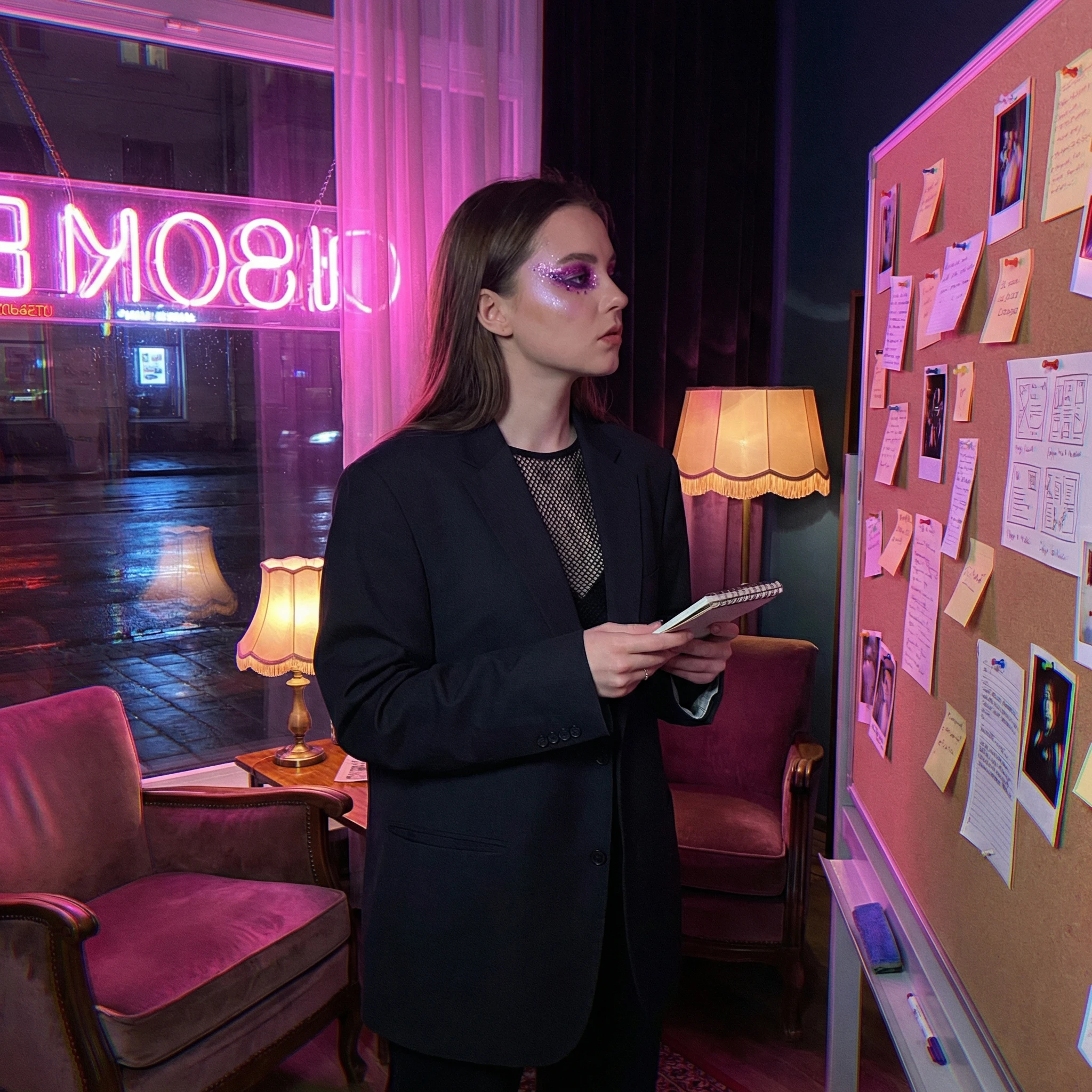 Гламурный детектив в стиле сериала «Эйфория» — Nano Banana Pro промт