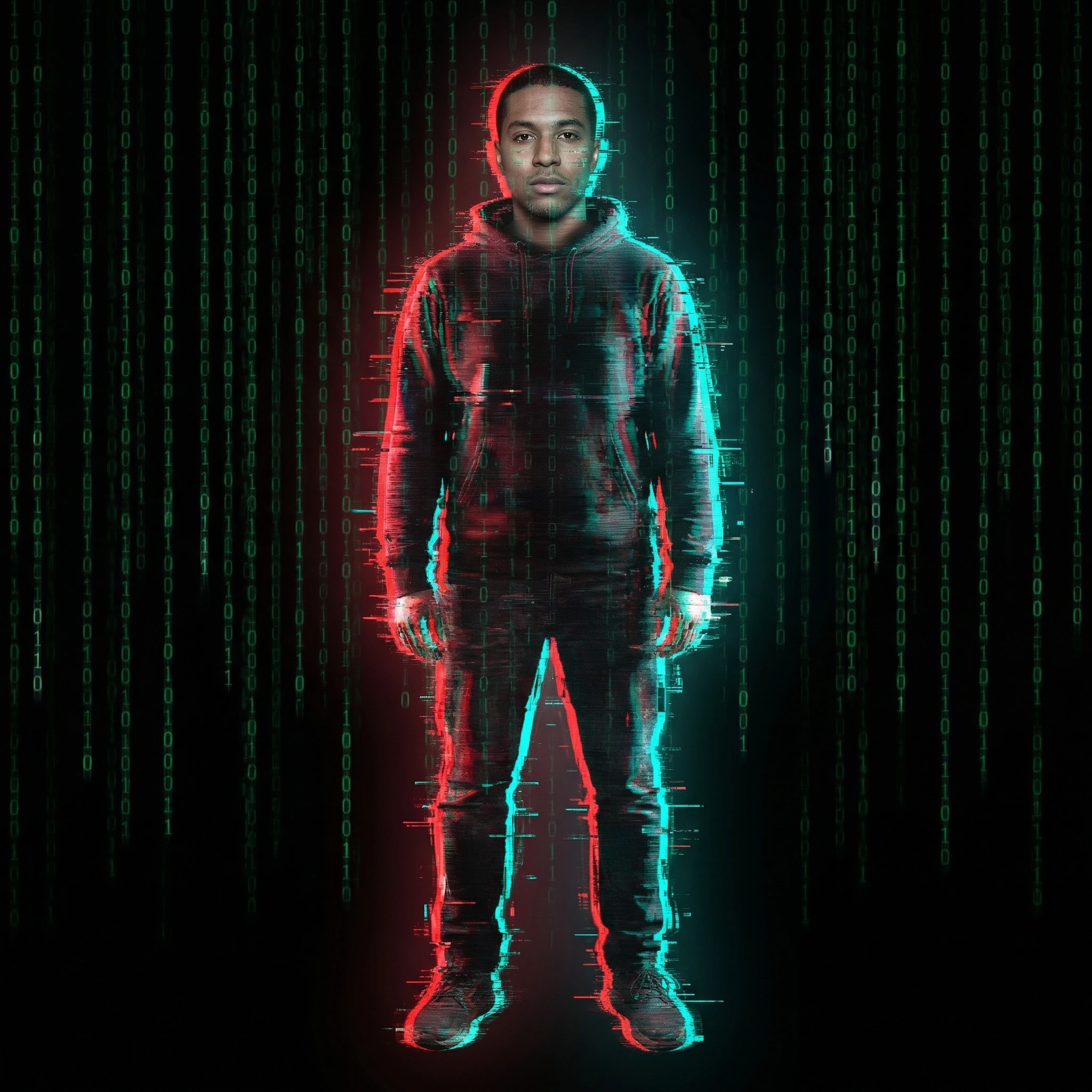 Глитч-фантом в цифровом мире — Nano Banana Pro промт