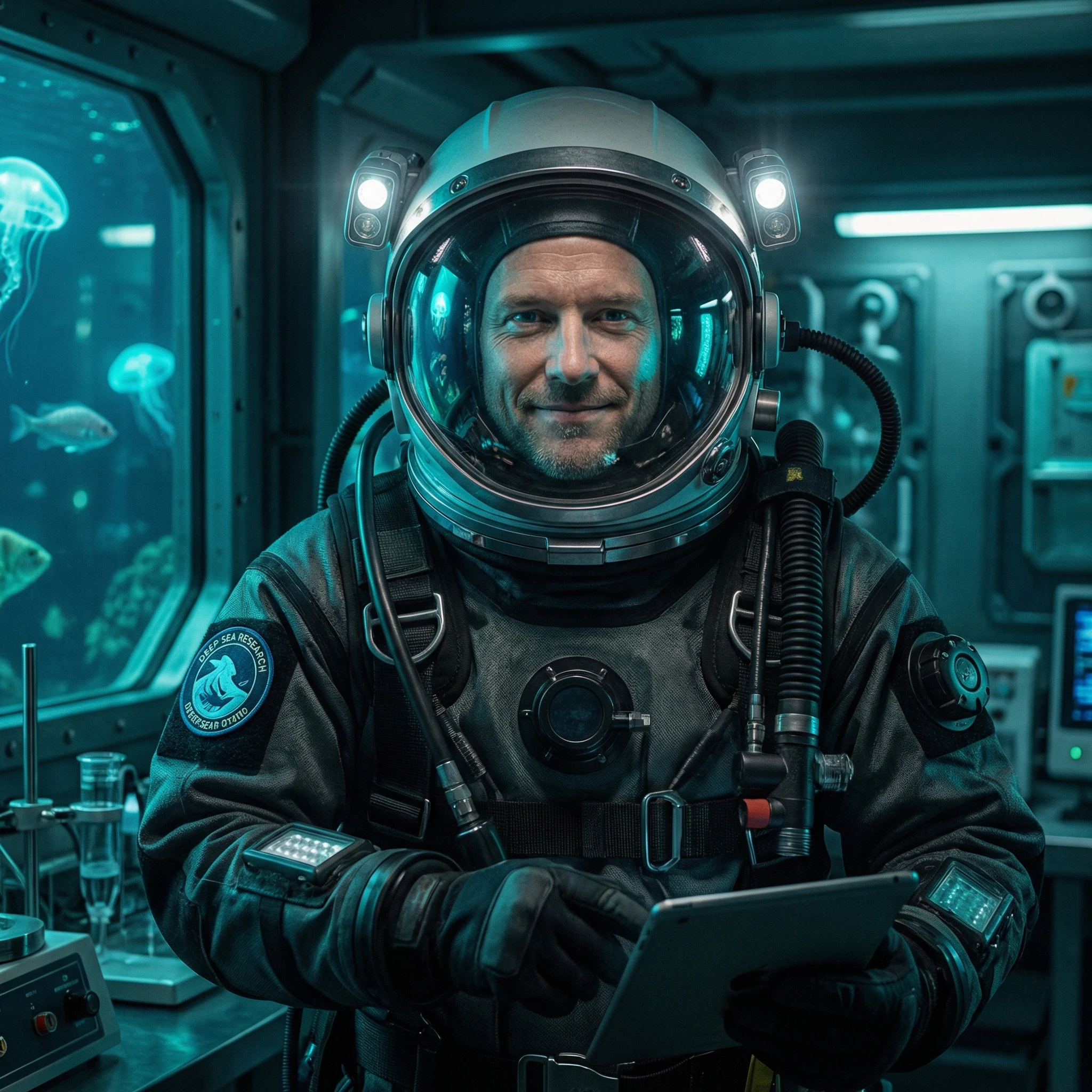 Глубоководный биолог будущего — Nano Banana Pro промт