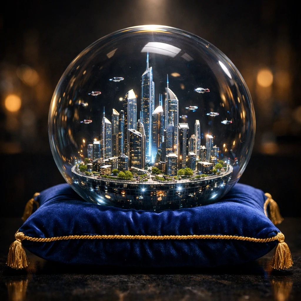 Город в стеклянном шаре — GPT Image 1.5 промт