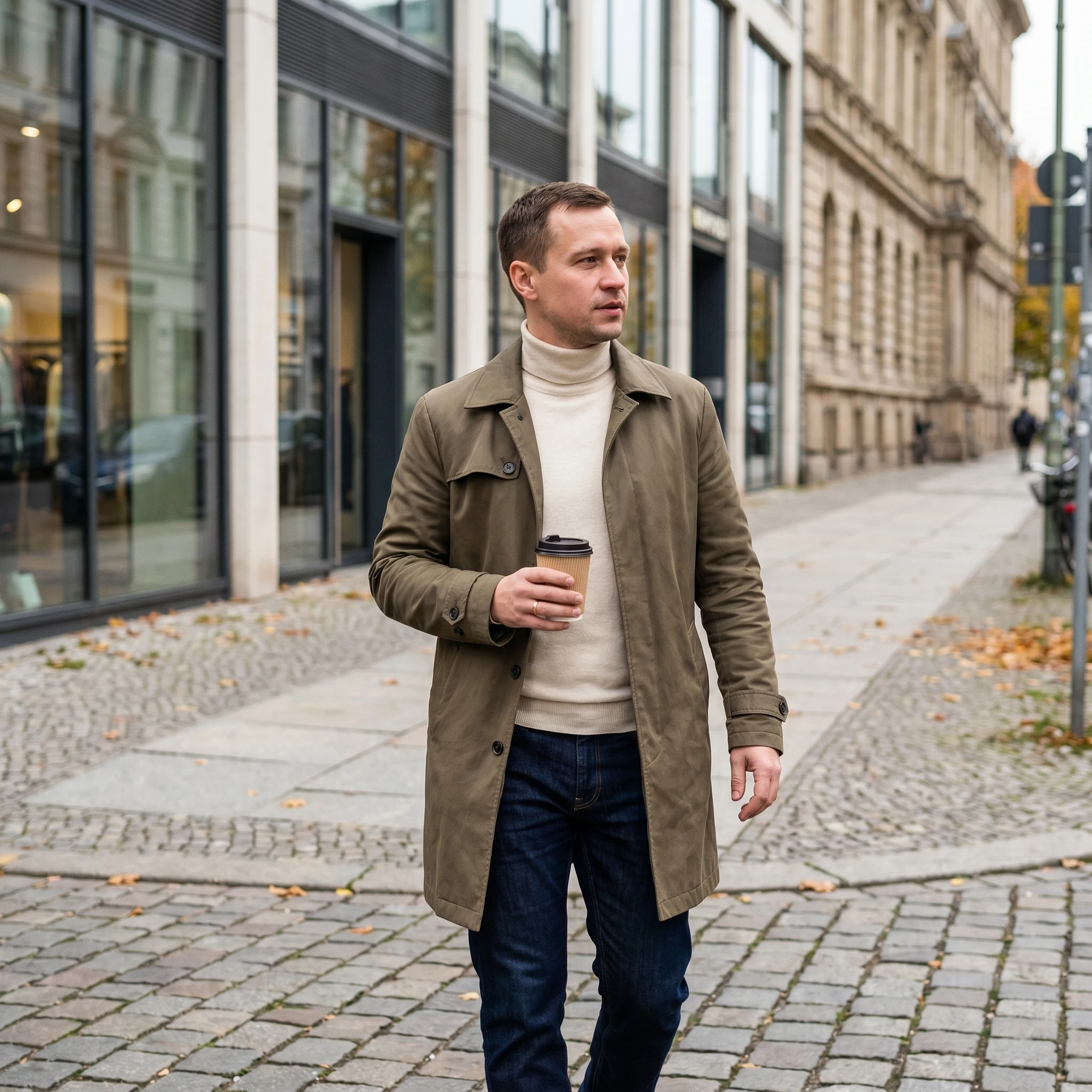 Городской стиль: Оливковый шик — Nano Banana Pro промт