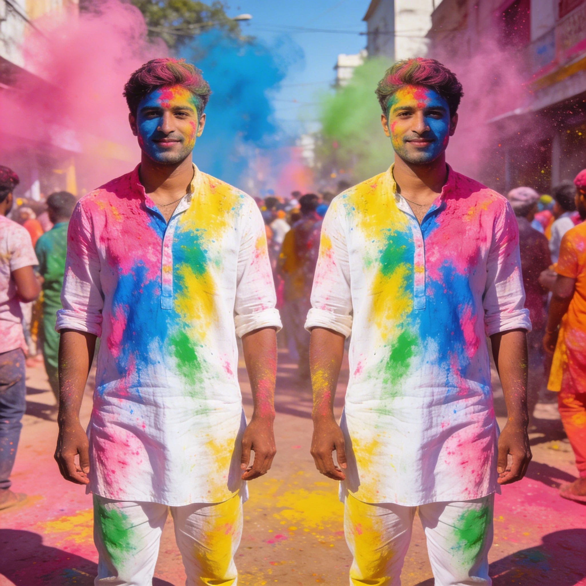 Гость на празднике Холи — Seedream 4.5 промт