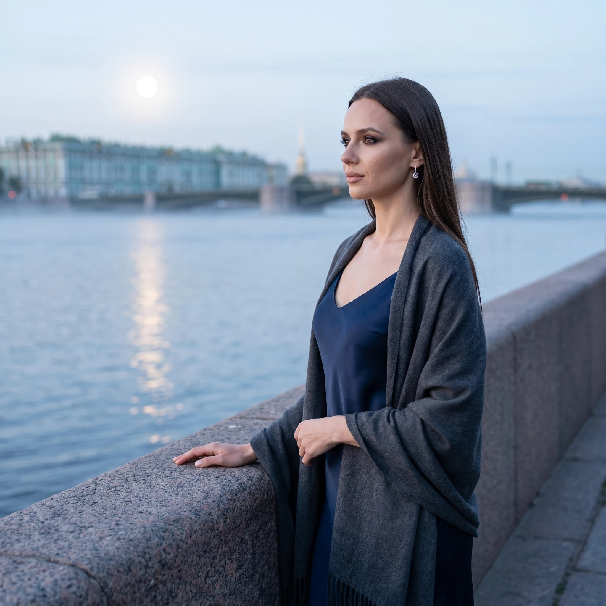 Гостья Праздника Белых Ночей — Nano Banana Pro промт