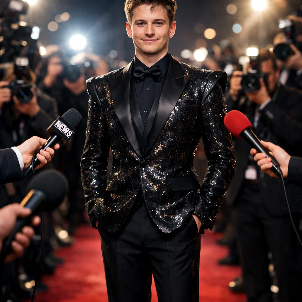 Интервью на ковровой дорожке — GPT Image 1.5 промт