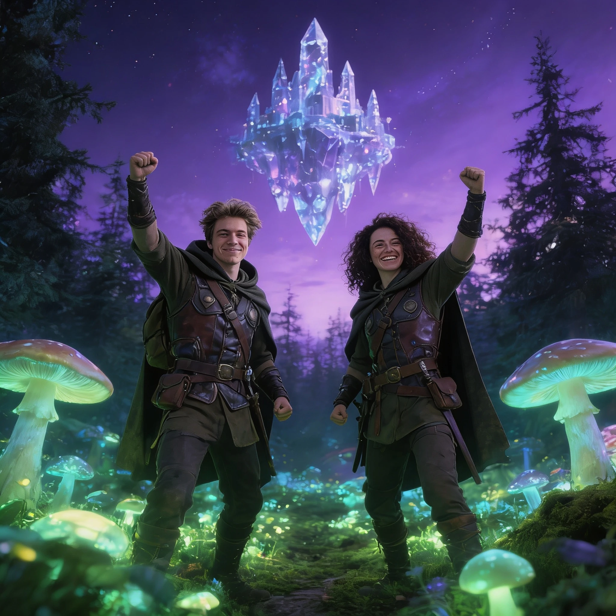 Исследователи Неонового Леса: RPG — Seedream 4.5 промт