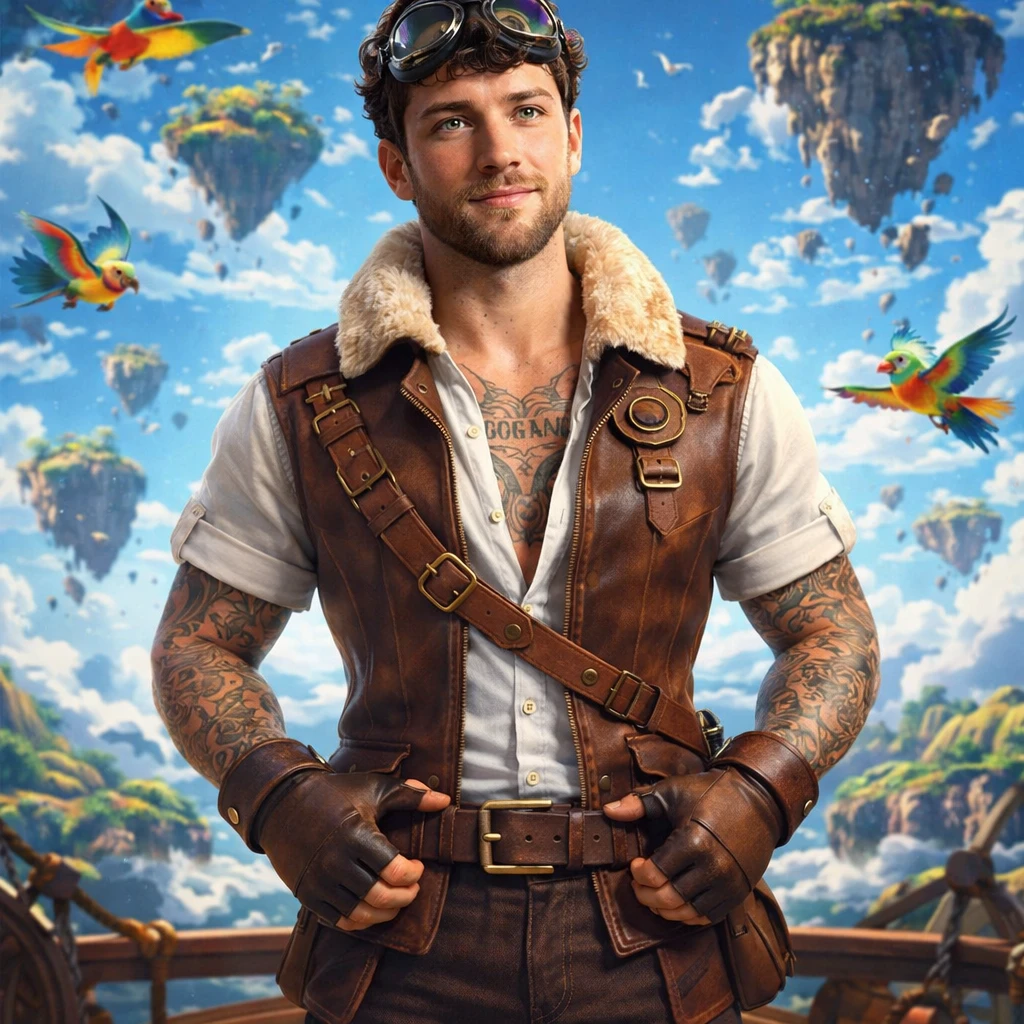 Капитан небесного острова — GPT Image 1.5 промт