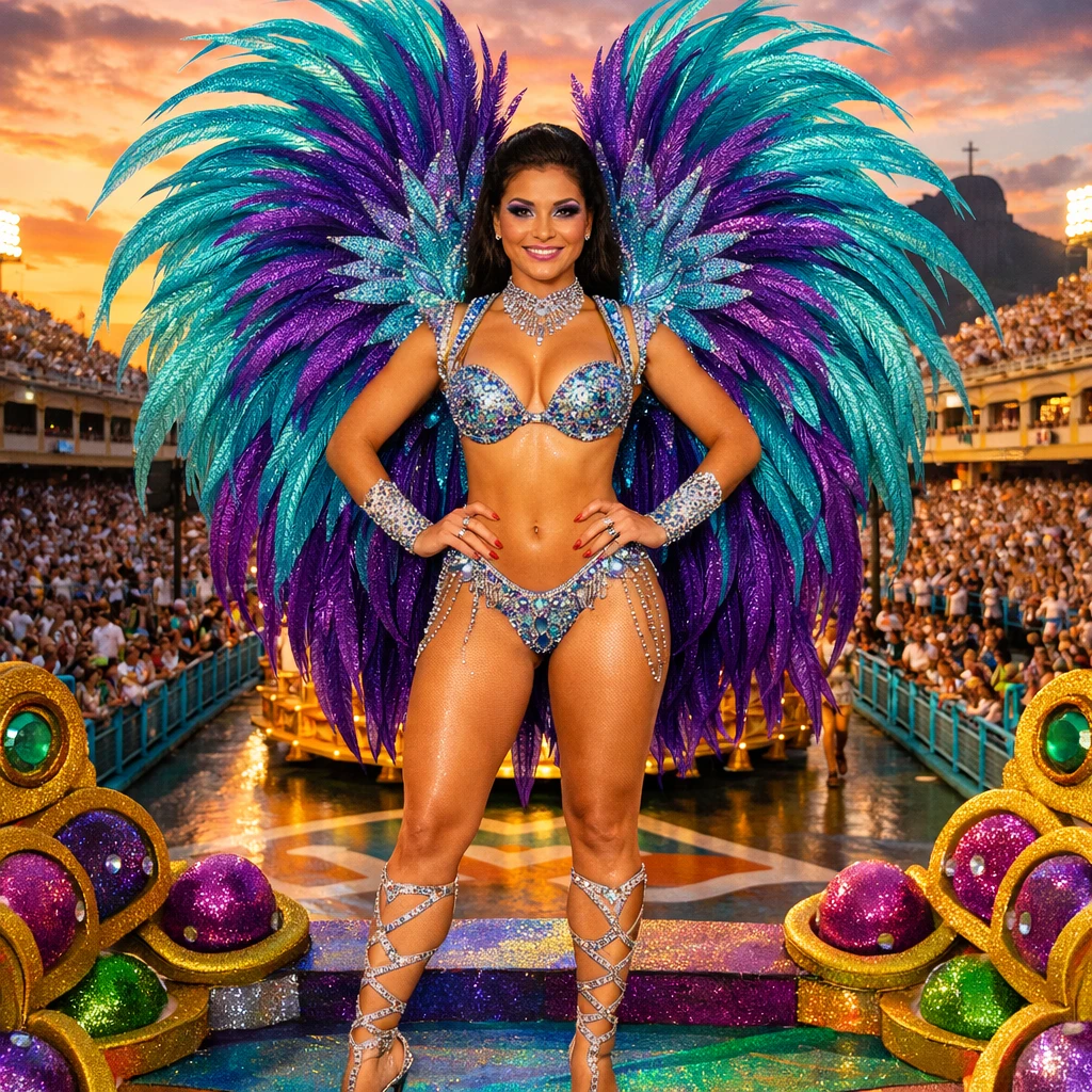 Карнавал в Рио: Королева самбы — GPT Image 1.5 промт