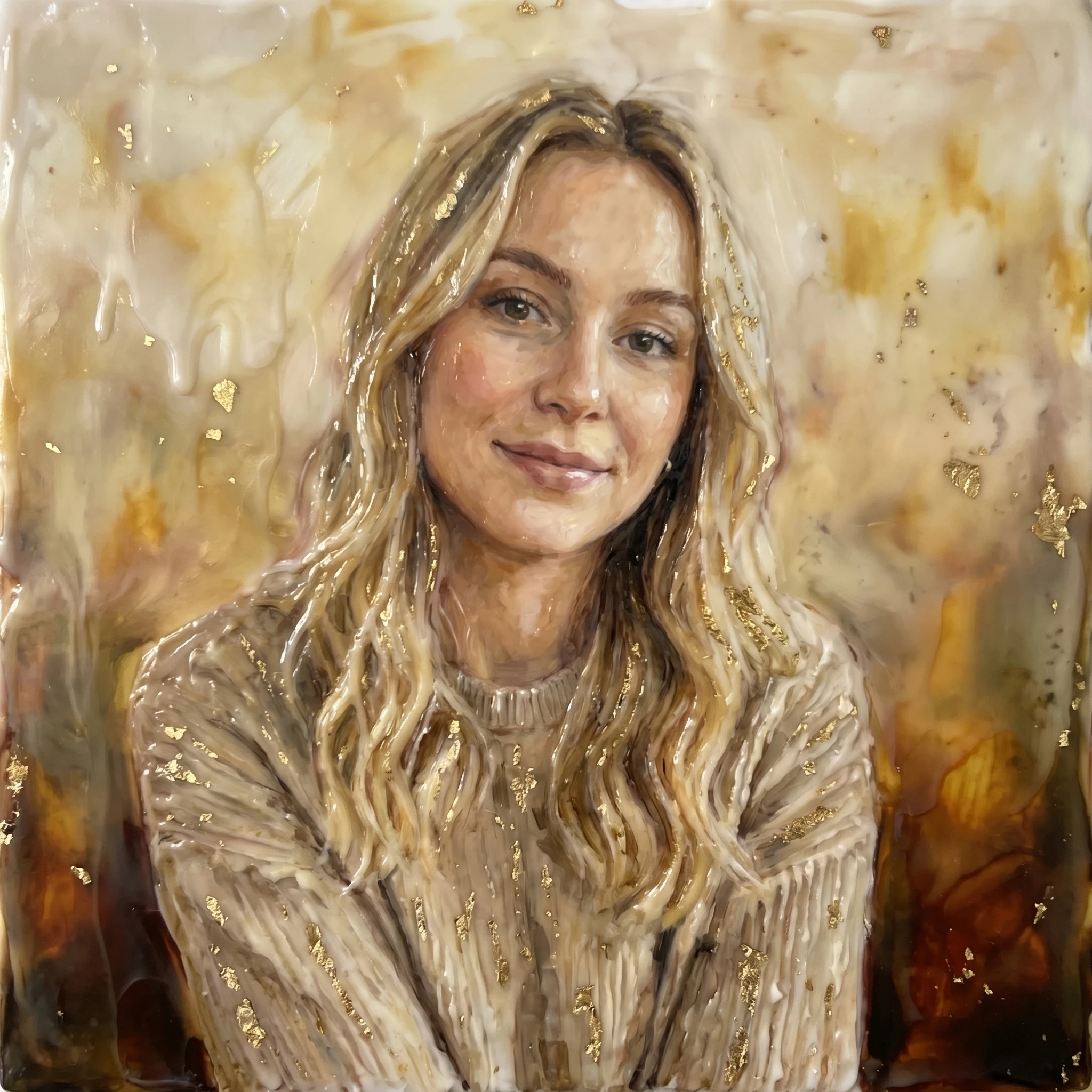 Картина в стиле «Энкаустика» — Nano Banana Pro промт